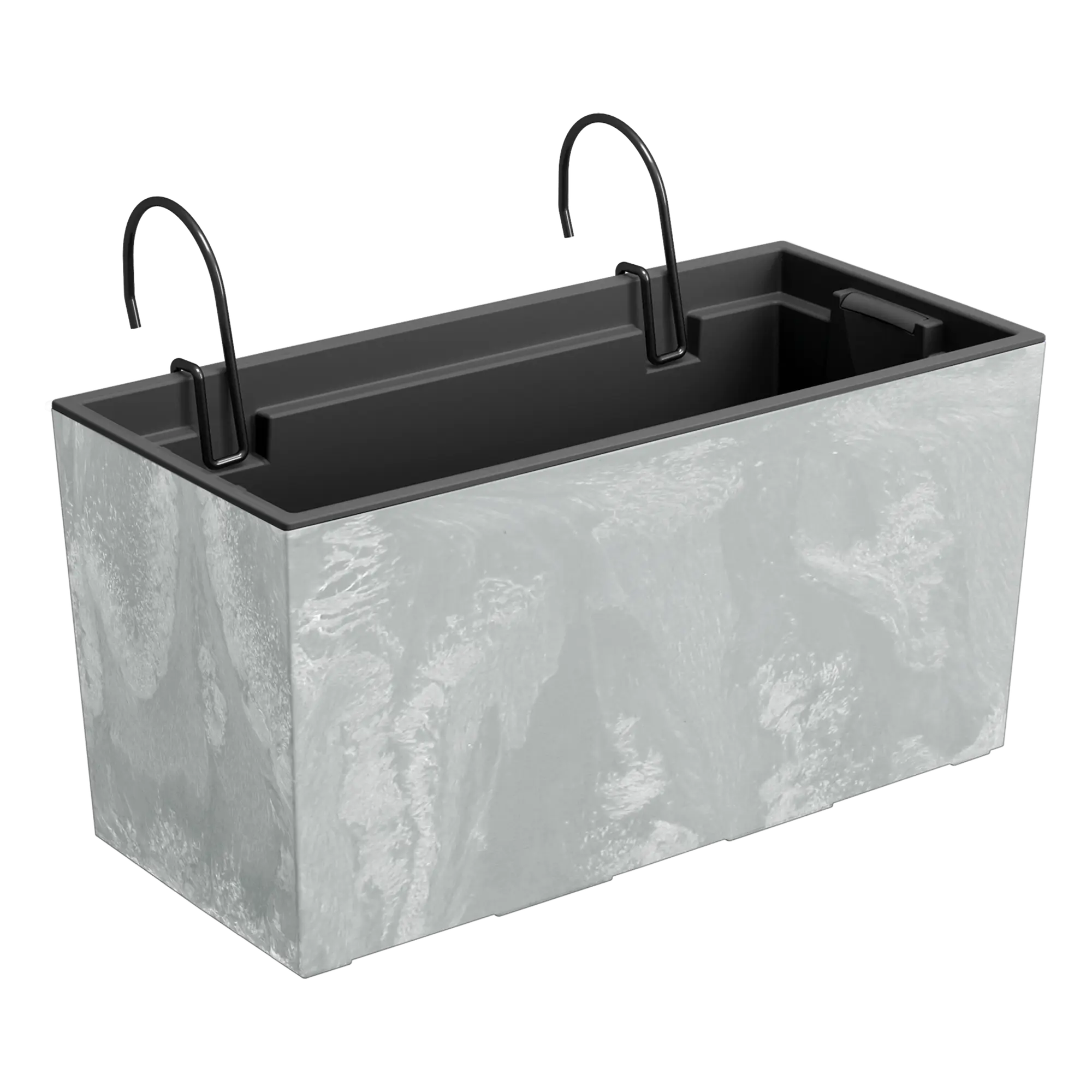 Skrzynka balkonowa wisząca Urbi 39,5x18x19,5 cm betonowa szara