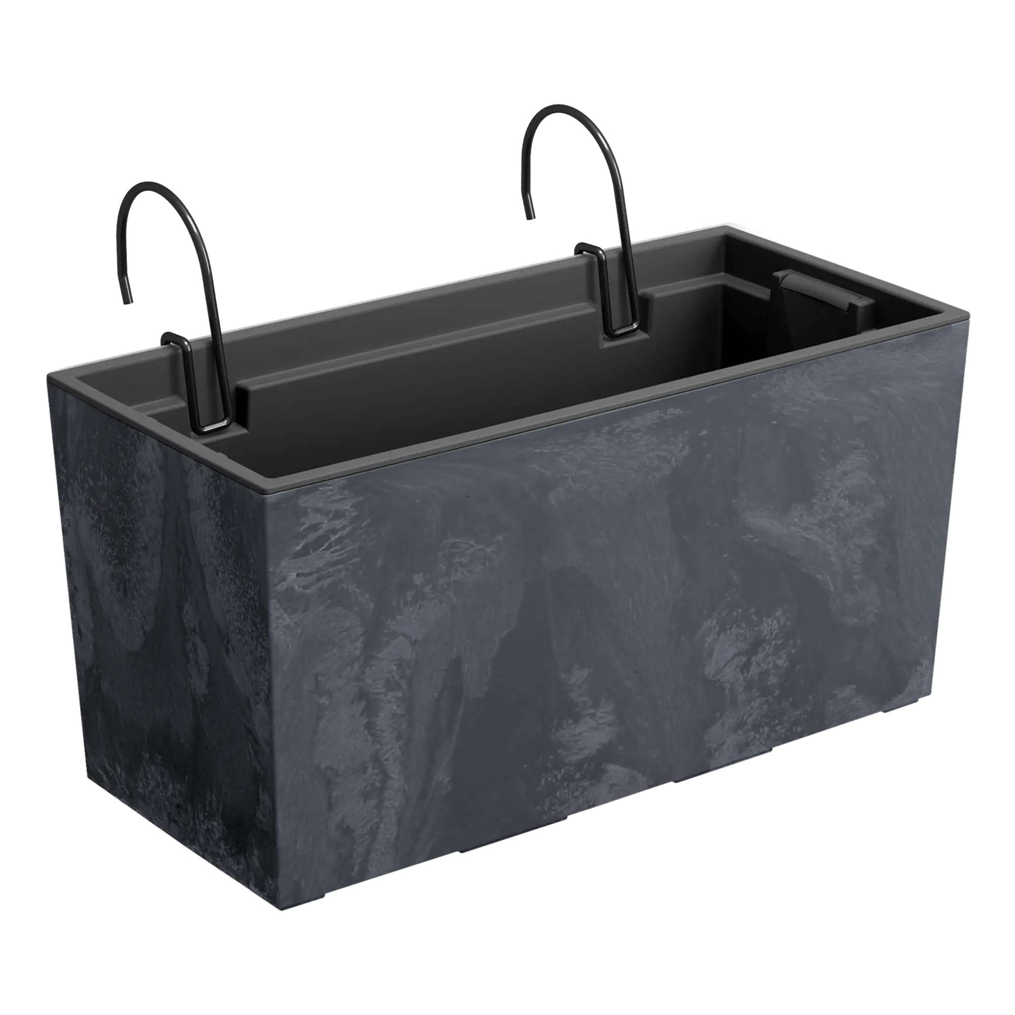 Skrzynka balkonowa wisząca Urbi 39,5x19,5x18,5 cm antracytowa