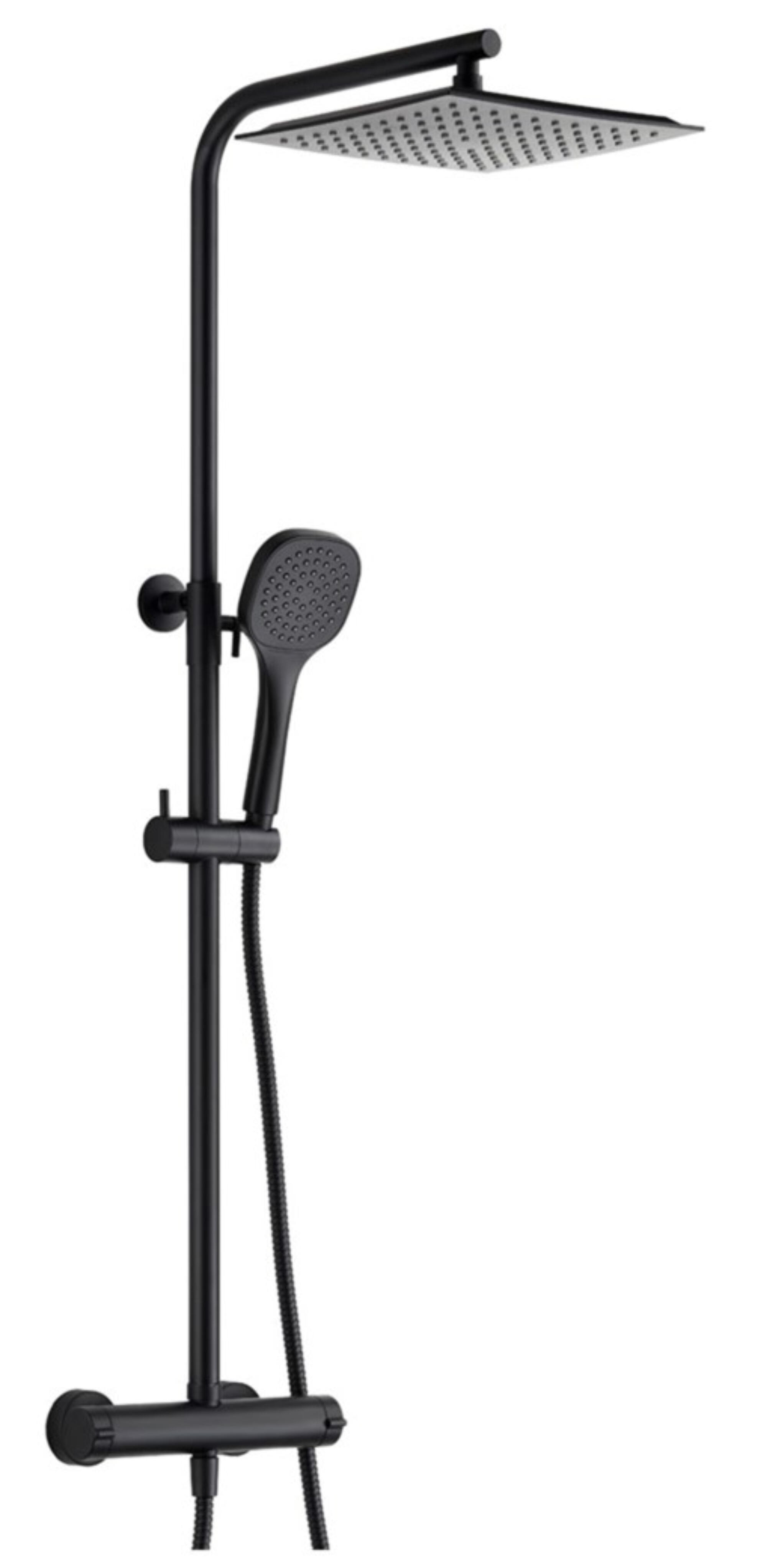 Columna de ducha monomando edouard rousseau hera negro
