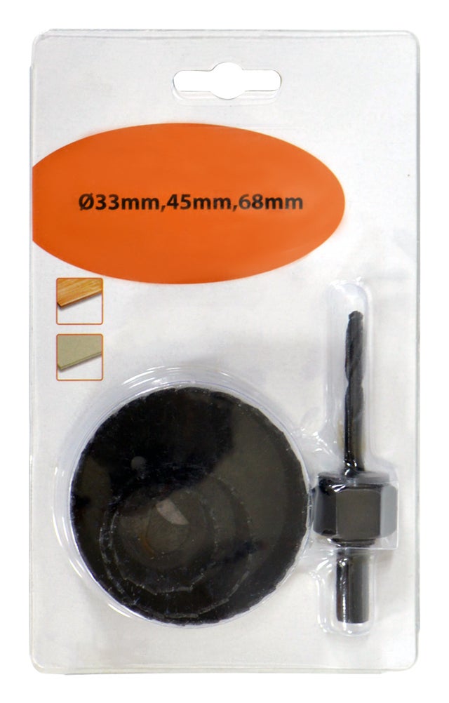 Lot de scies cloches bois / plaque de plâtre, Diam.68.0 mm