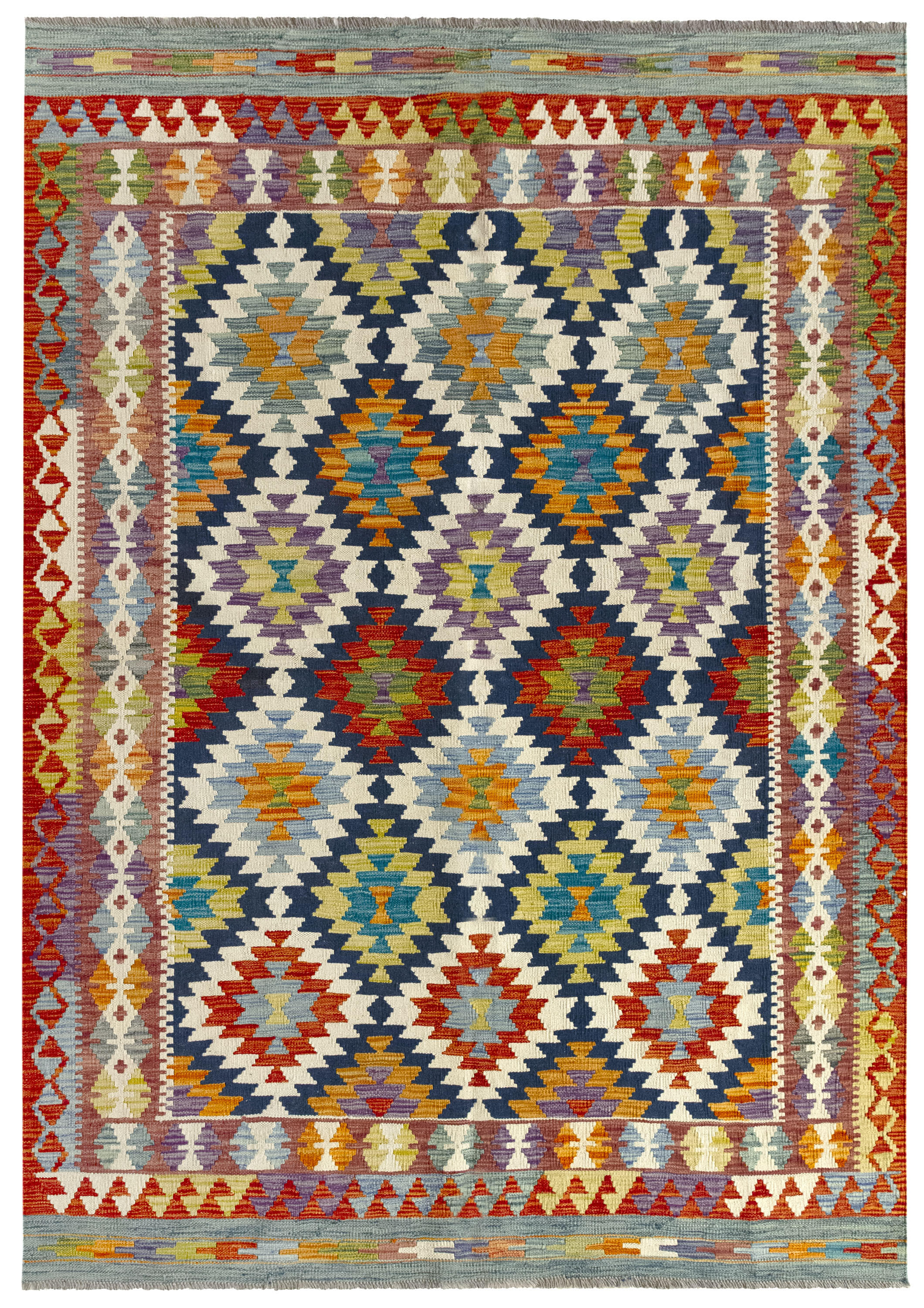 Alfombra lana tejido plano kilim herat 2 multicolor 170x240cm