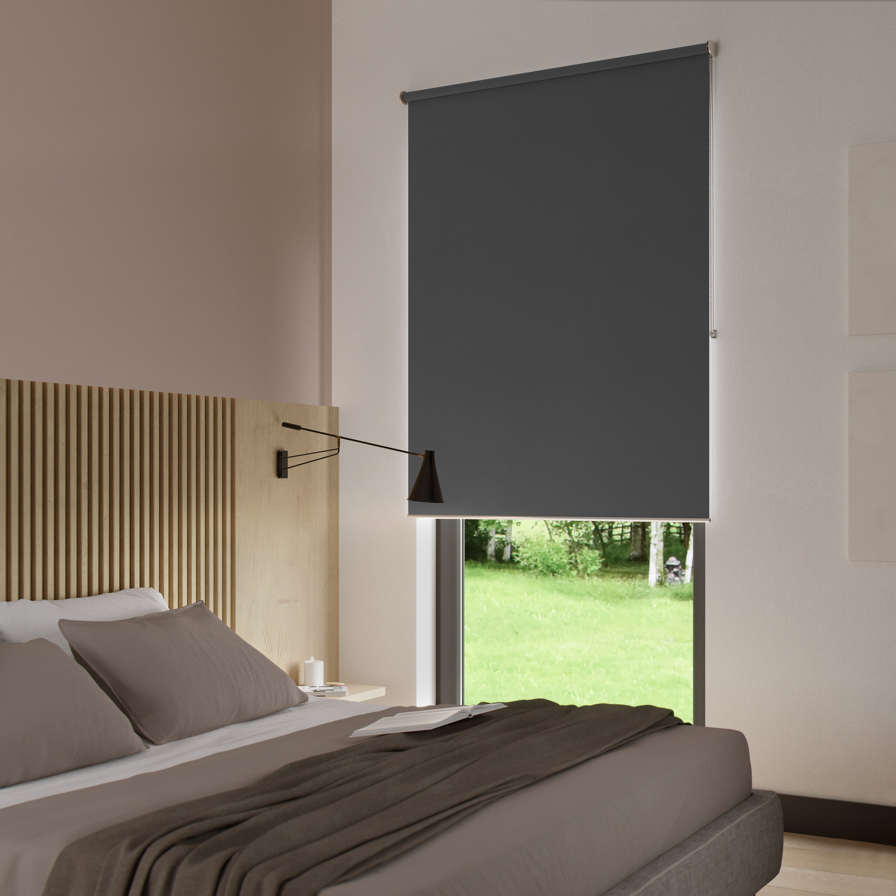 Estore de rolo blackout 50 x 190 cm bossa cinza Inspire | Leroy Merlin