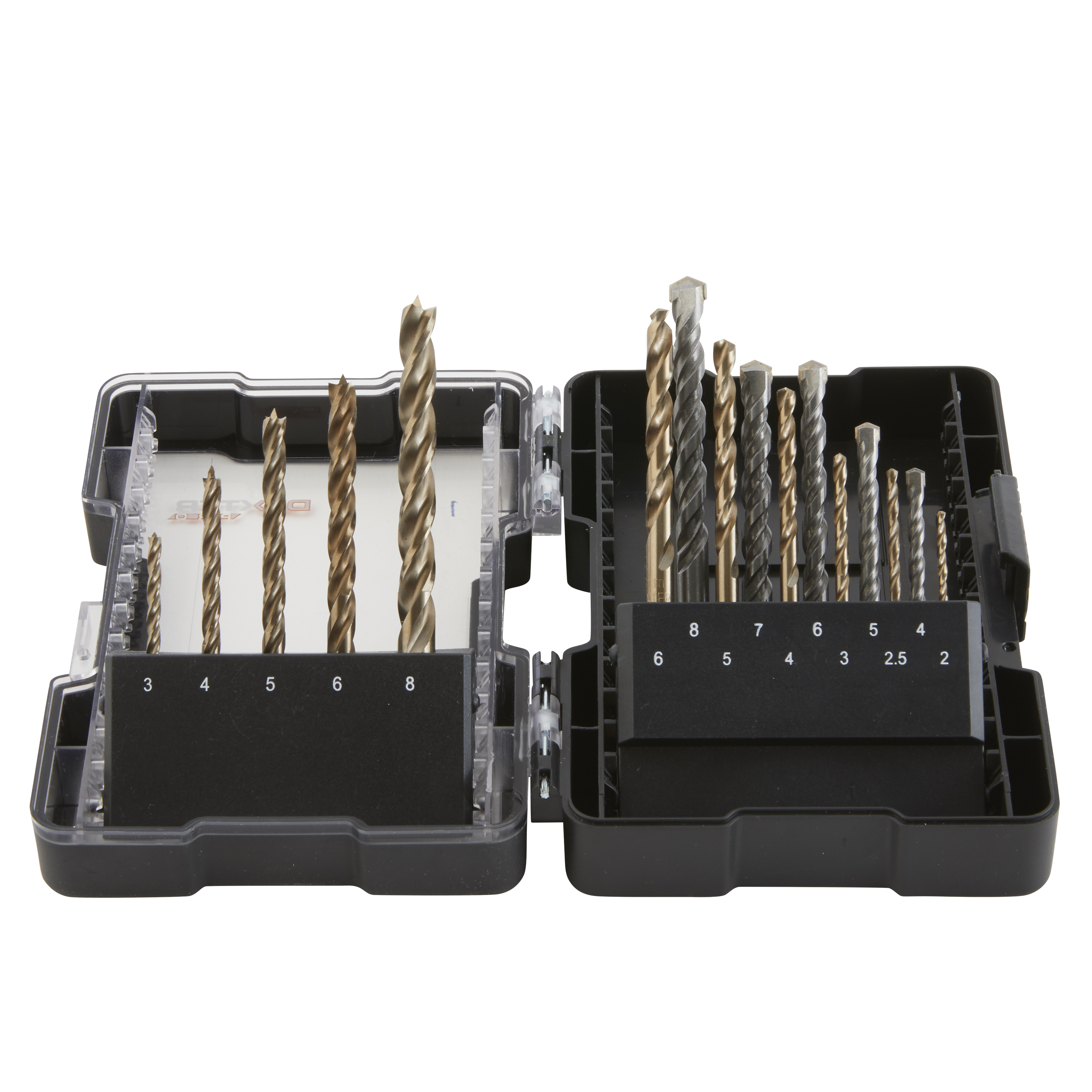 Set brocas multimaterial DEXTER PRO - 16 piezas - Para hormigón, metal y madera - 2