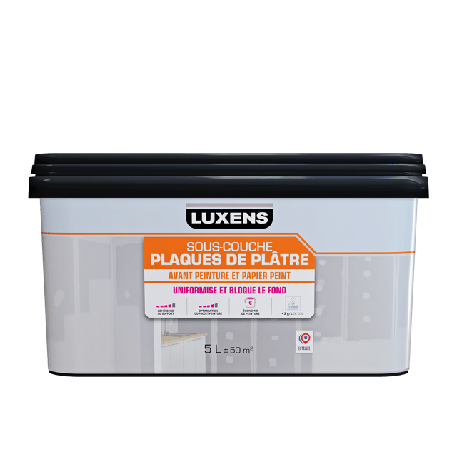 Sous-couche plaque de plâtre LUXENS blanc 5 L