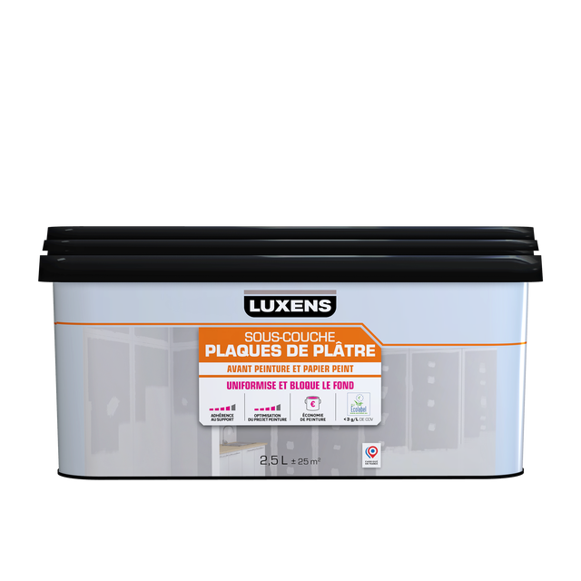 Sous-couche plaque de plâtre LUXENS blanc 2.5 L