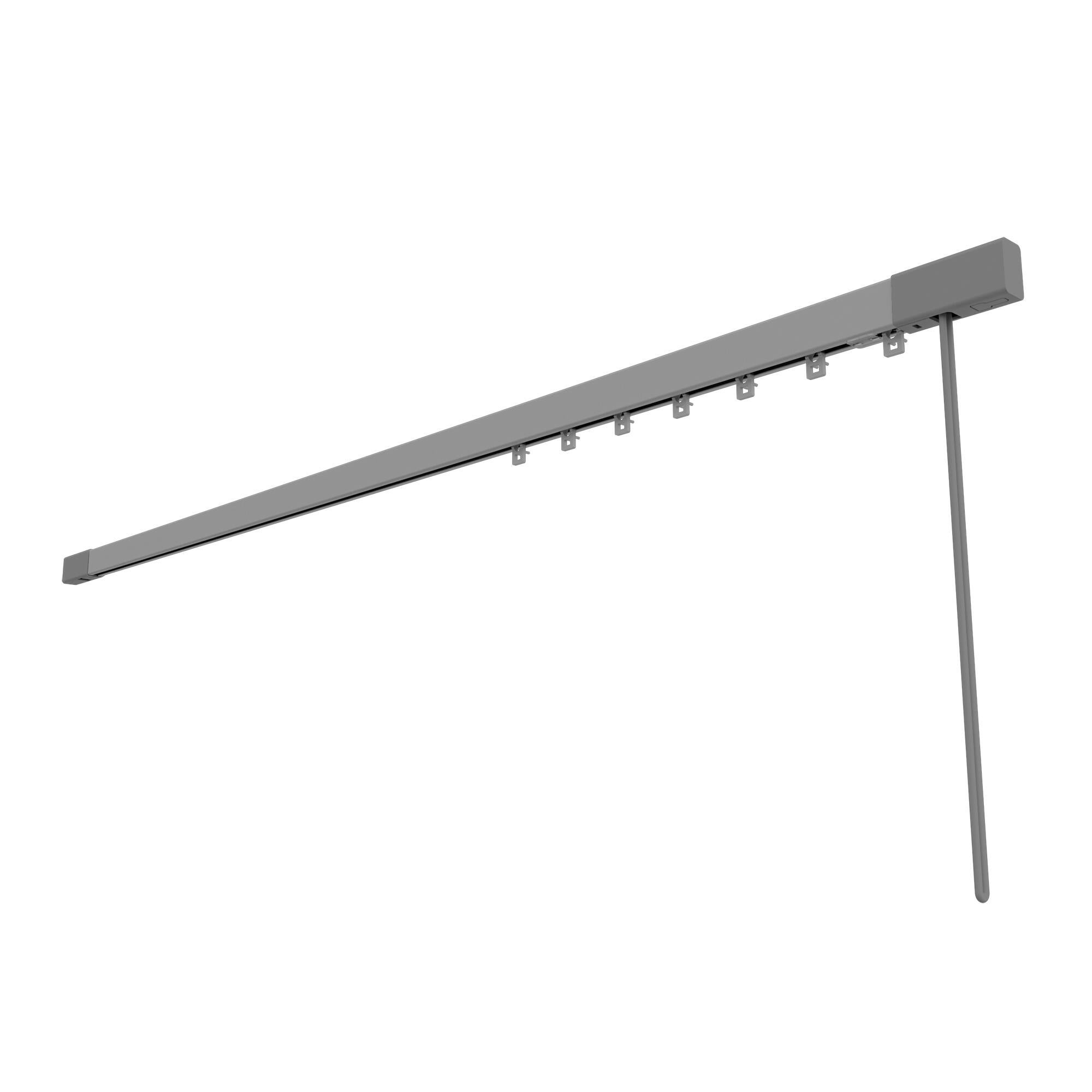 Kit de riel rev cordón cuadrado plata mate 300cm