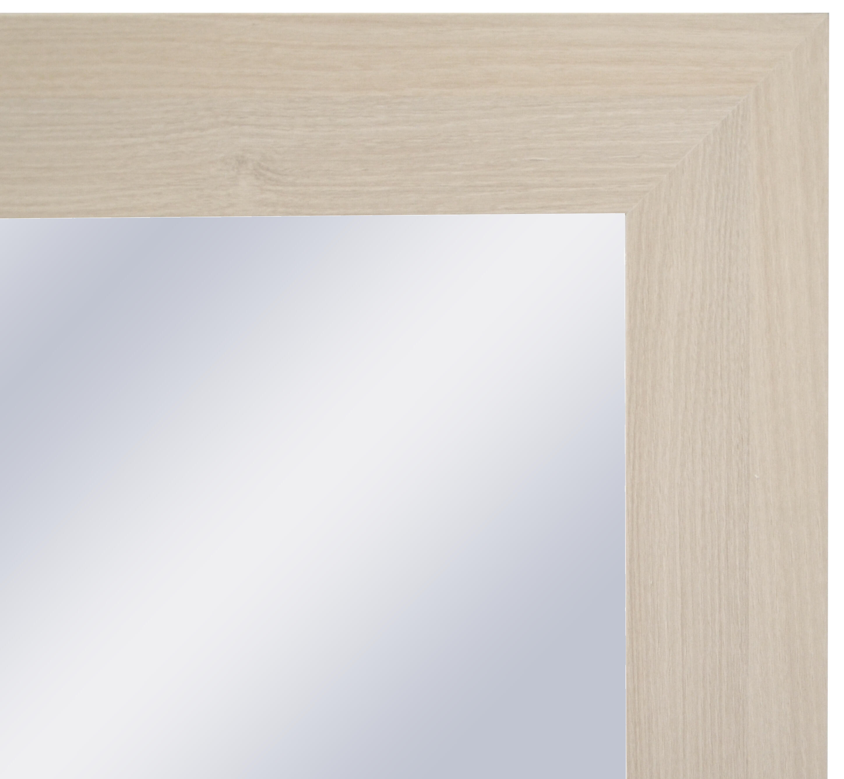 Espejo enmarcado de pared rectangular Berlin acacia MDF beige mate  de 54 x 144 cm - 5