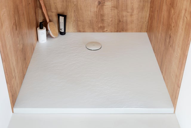 Receveur de douche extraplat blanc L.140 x l.90 cm, Oscar
