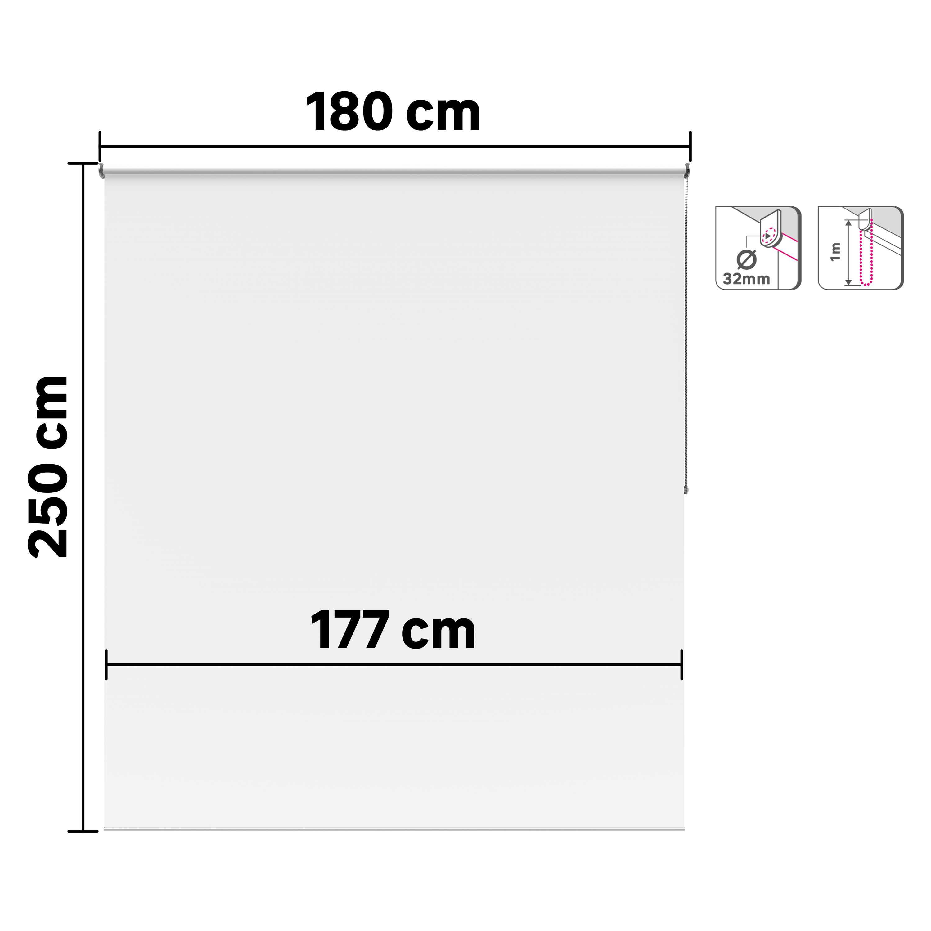 Estore de rolo blackout Bossa Inspire 180 x 250cm branco - 7
