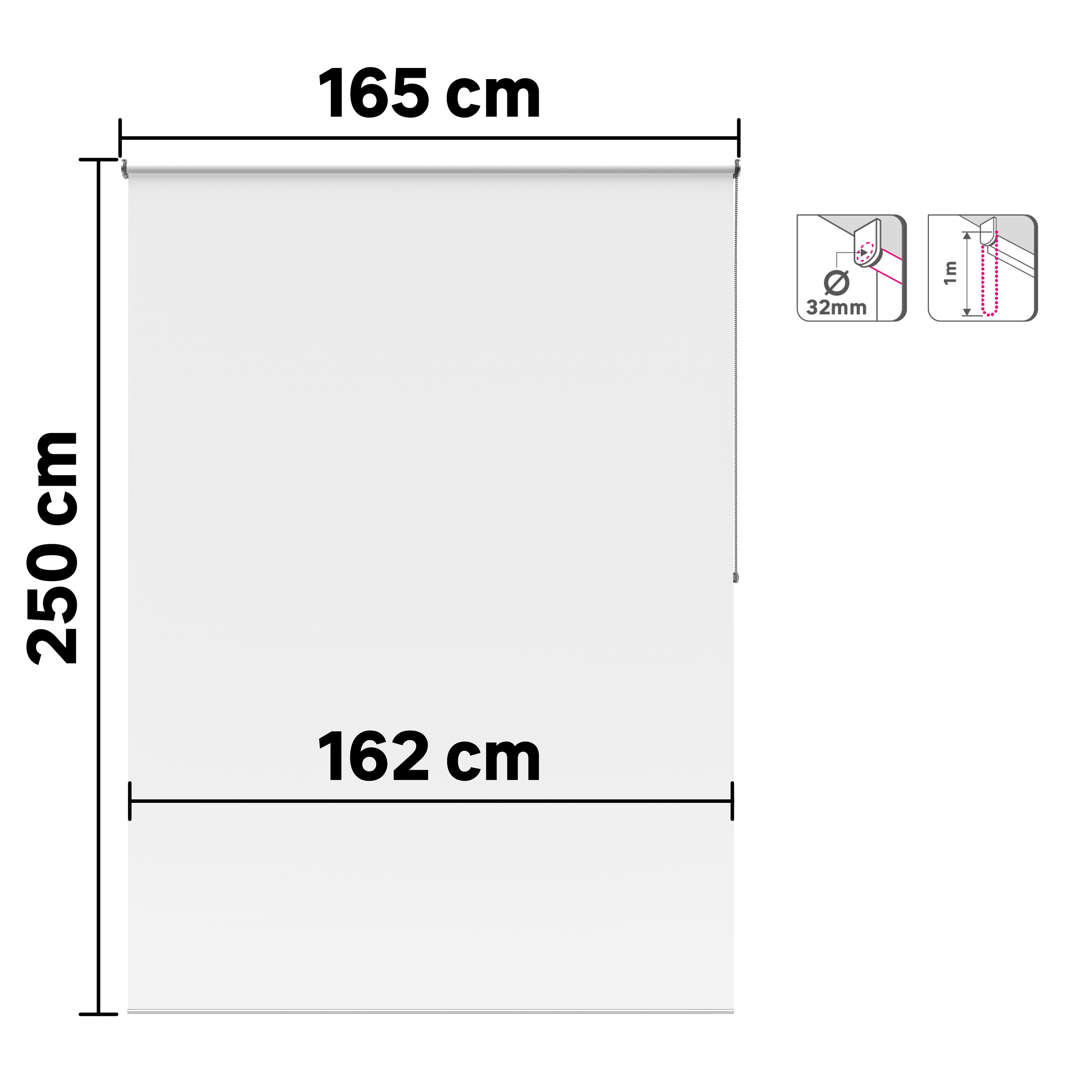 Estore de rolo blackout Bossa Inspire 165 x 250cm branco - 7