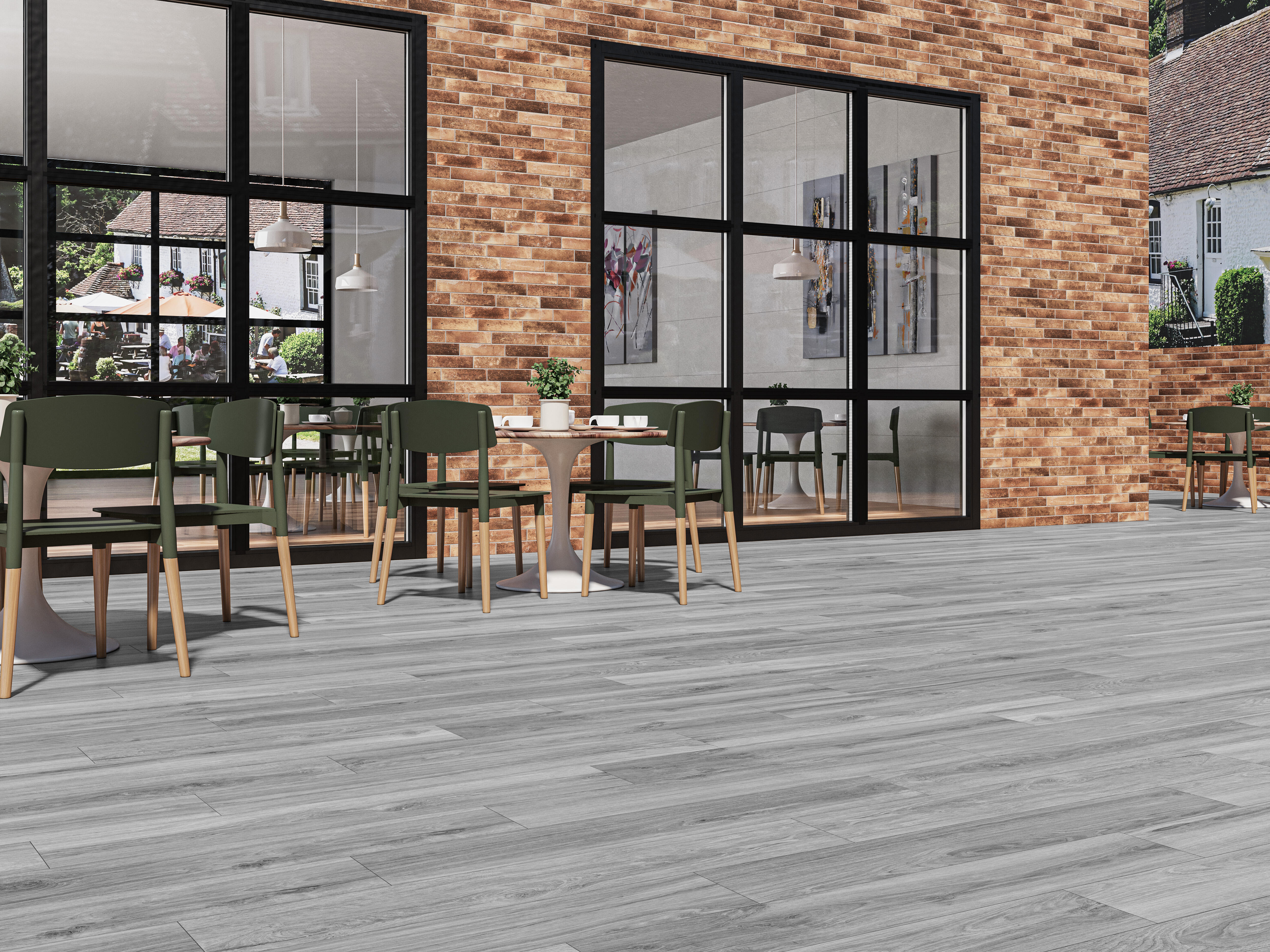 Suelo porcelánico Managua efecto madera gris 20x120 cm C3 ARTENS - 4