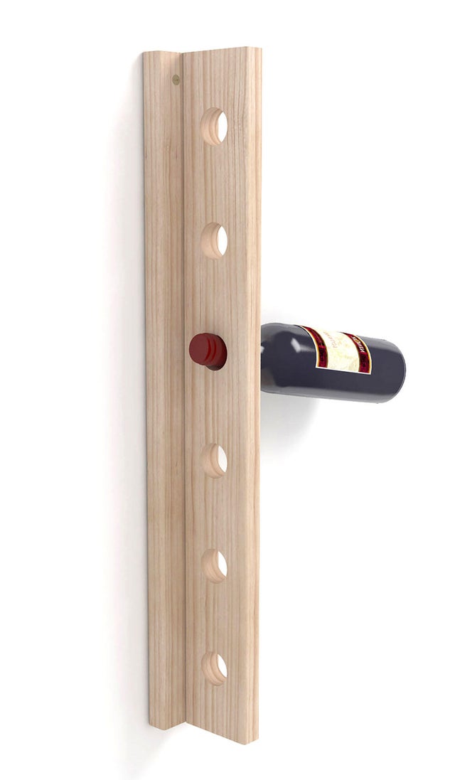 Garrafeira VERTICAL MADEIRA NATURAL 6 GARRAFAS 60.5X9.5X7.5CM