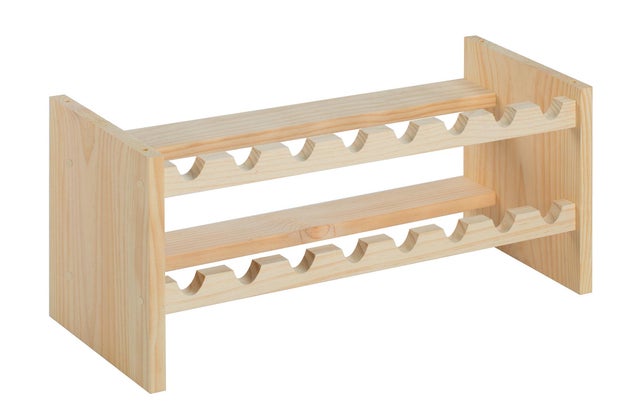 Garrafeira KATEA MADEIRA NATURAL 16 GARRAFAS 68.4X30X25CM