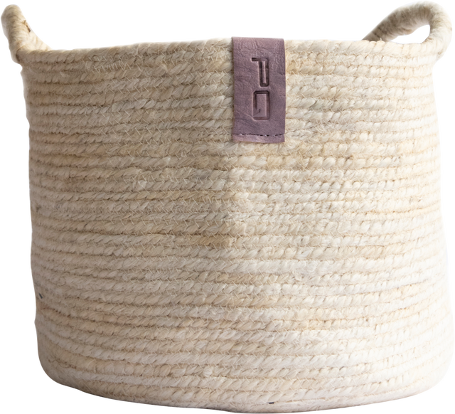 Cesta decorativa BASKET VINTAGE blanco 25x30x25 cm plegable