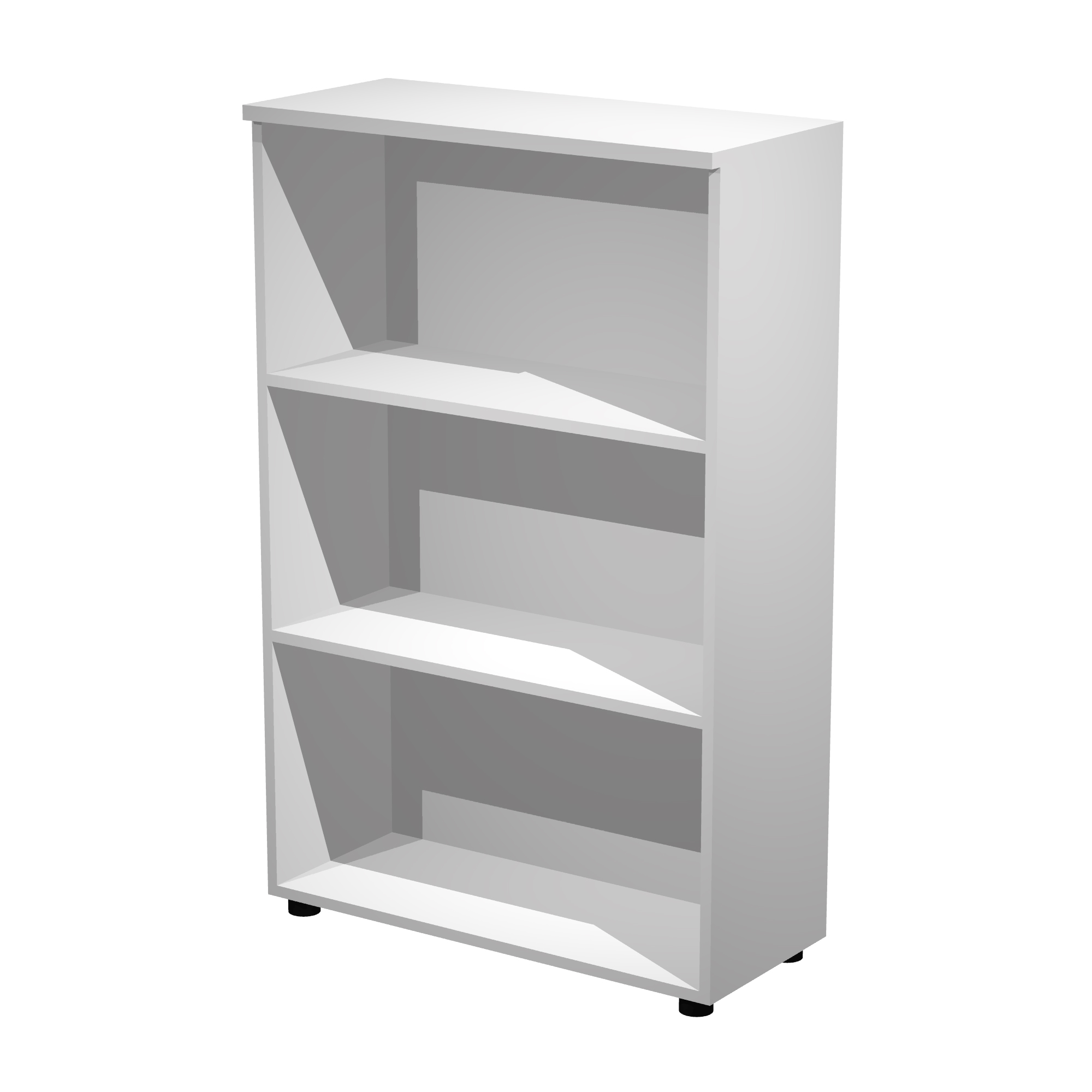 Estantería de madera presto color blanco de 120x80x35cm