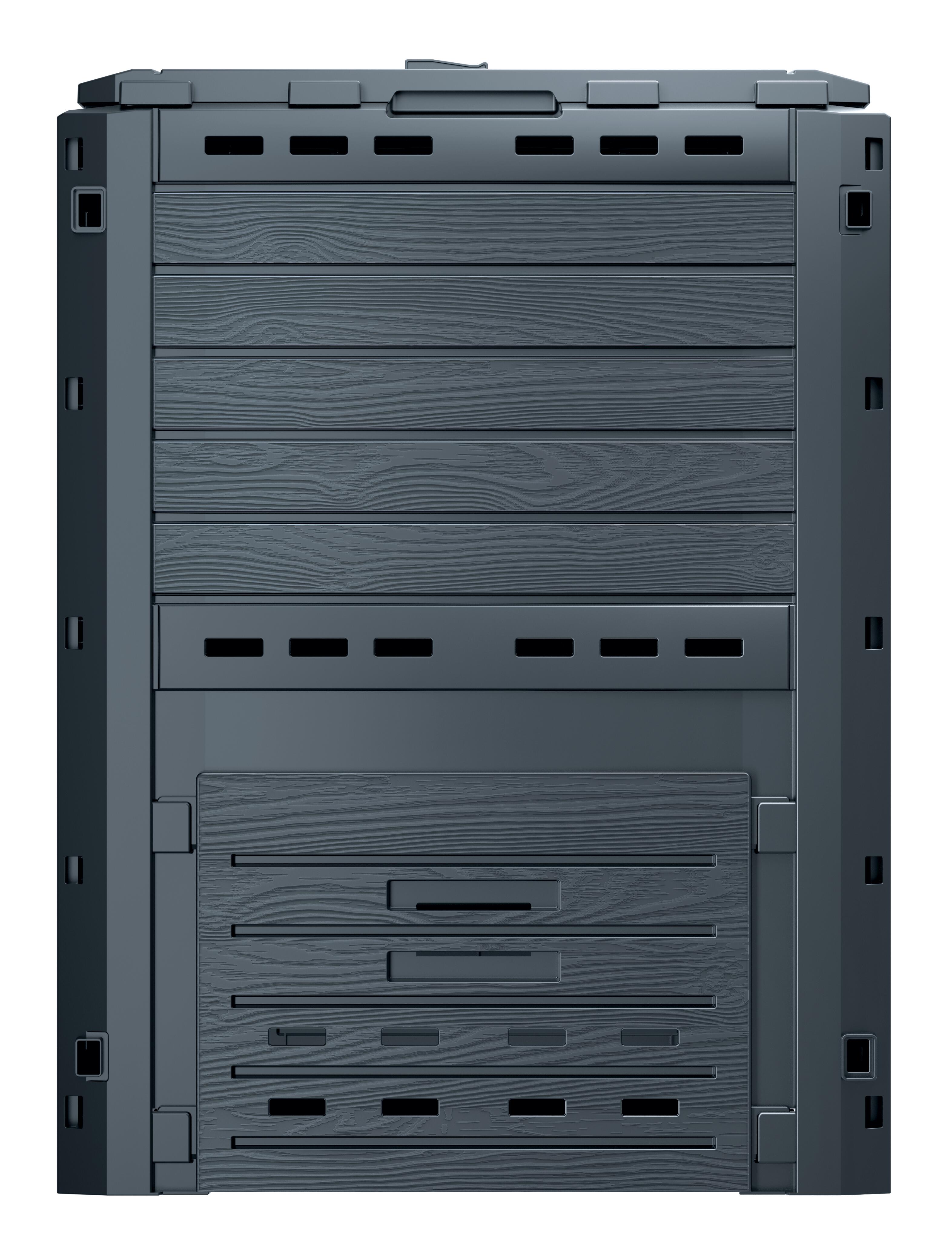 Compostador para exterior de polipropileno woody de 280 litros