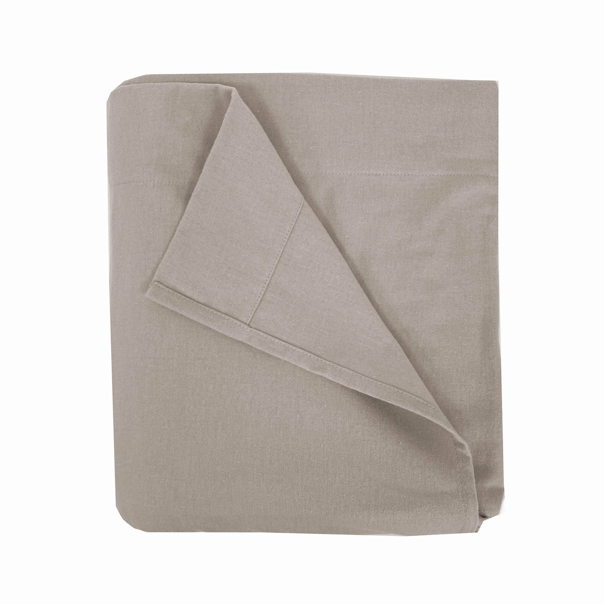 Sábana encimera Franela algodón 80  hilos beige cama 90 cm - 4