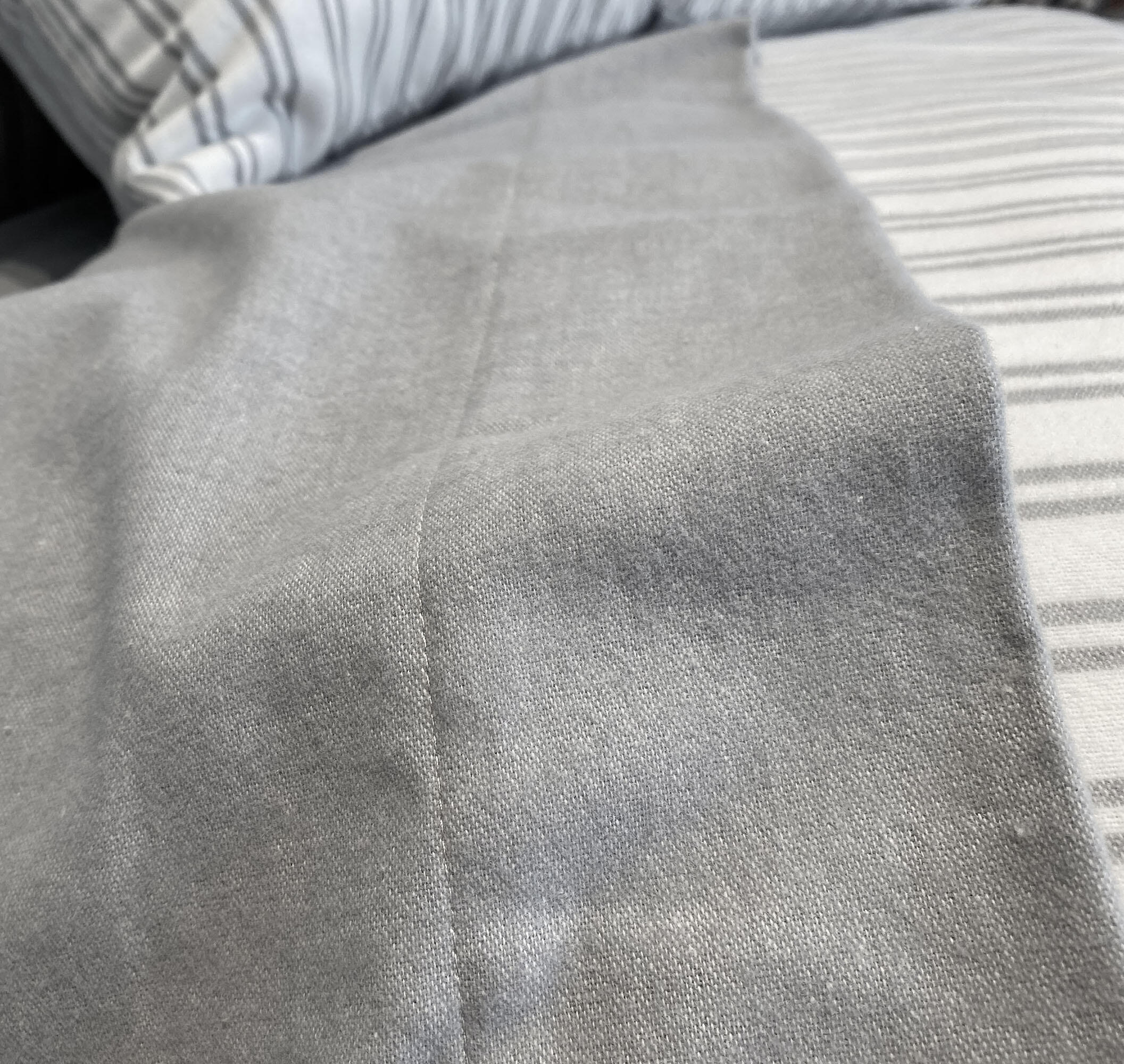 Sábana encimera Franela algodón franela 80 hilos gris 160x280 para cama de 90 cm - 5