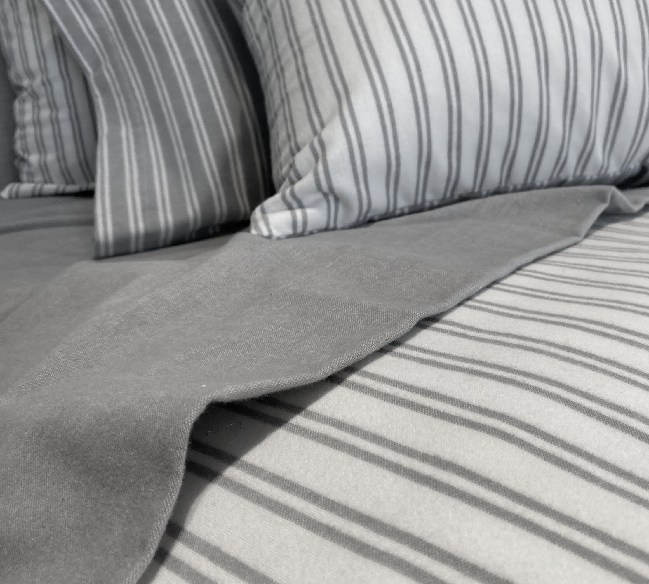 Sábana encimera Franela algodón franela 80 hilos gris 160x280 para cama de 90 cm - 4