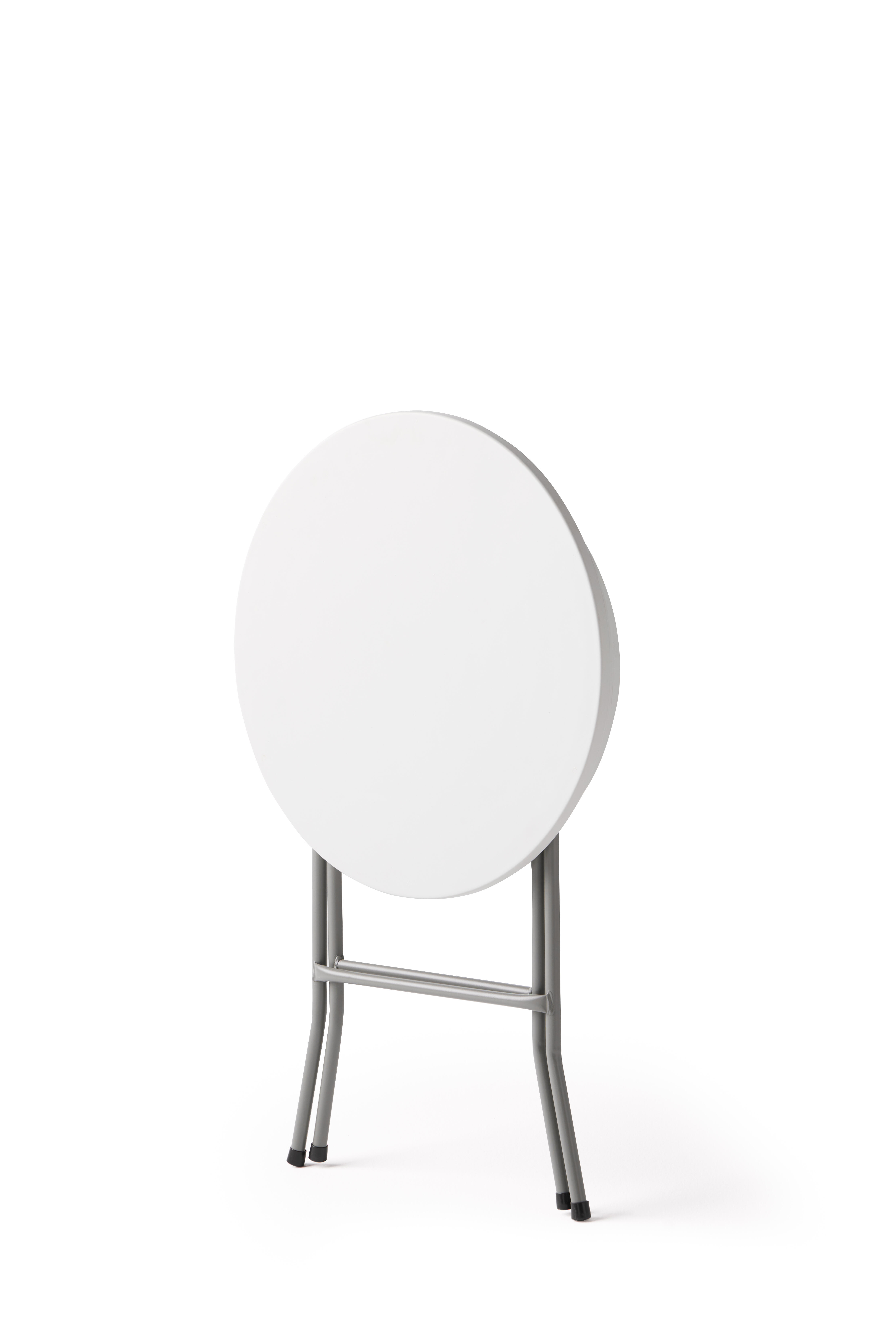 Mesa plegable de jardín de acero catering blanco de 60x74 cm