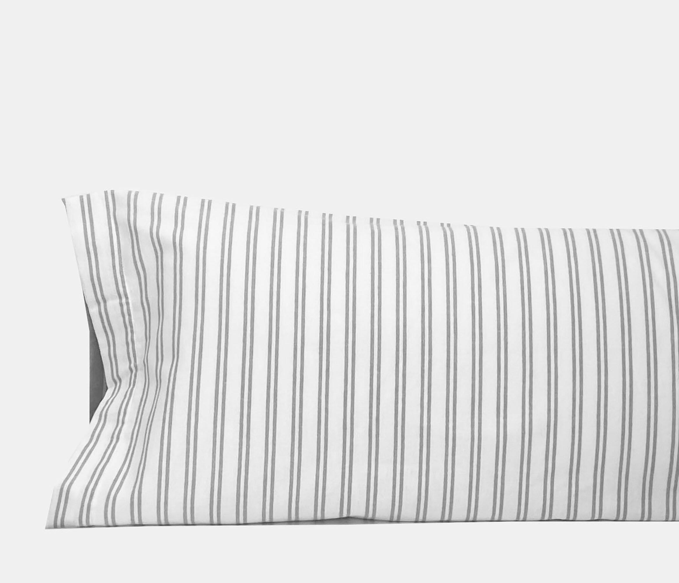 Funda de almohada franela algodón 80 hilos gris 45 x 110 cm