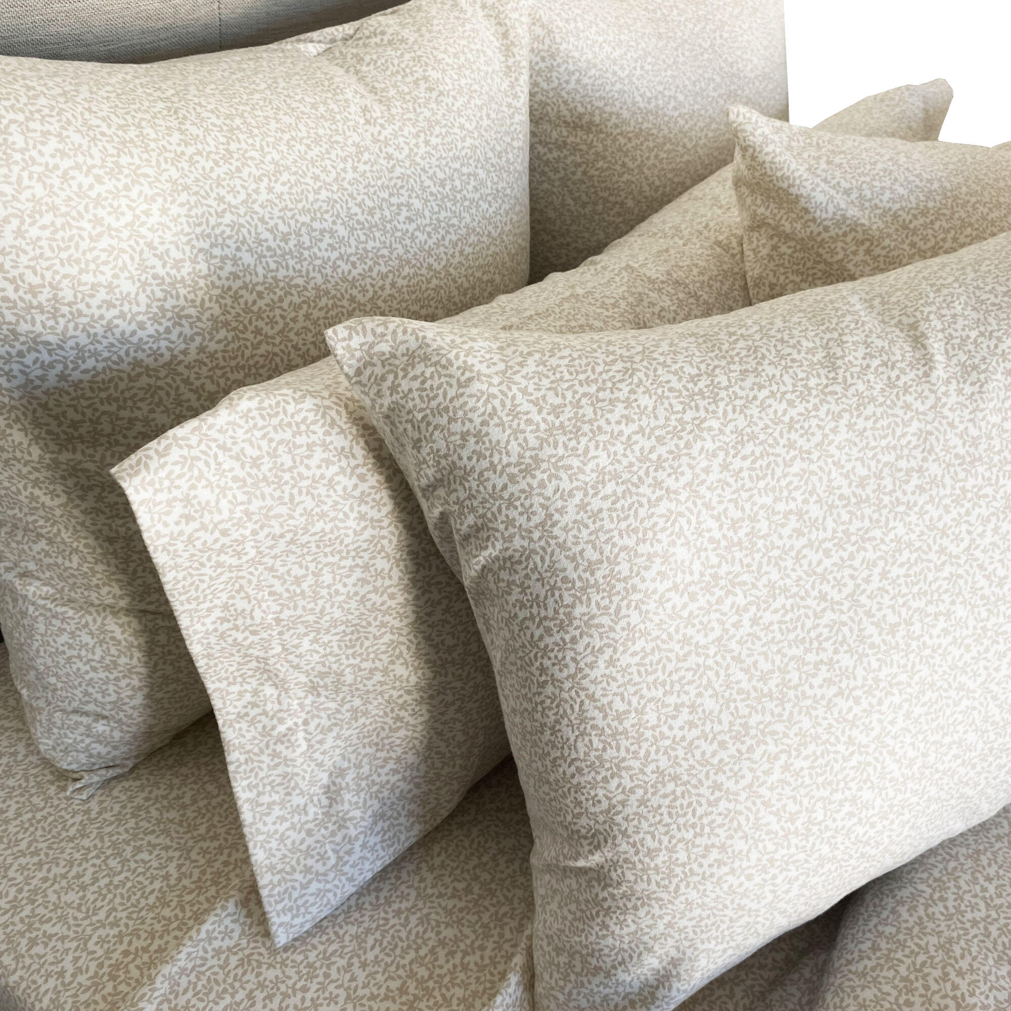 Funda de almohada Franela algodón 80 hilos beige 50 x 75 cm - 3