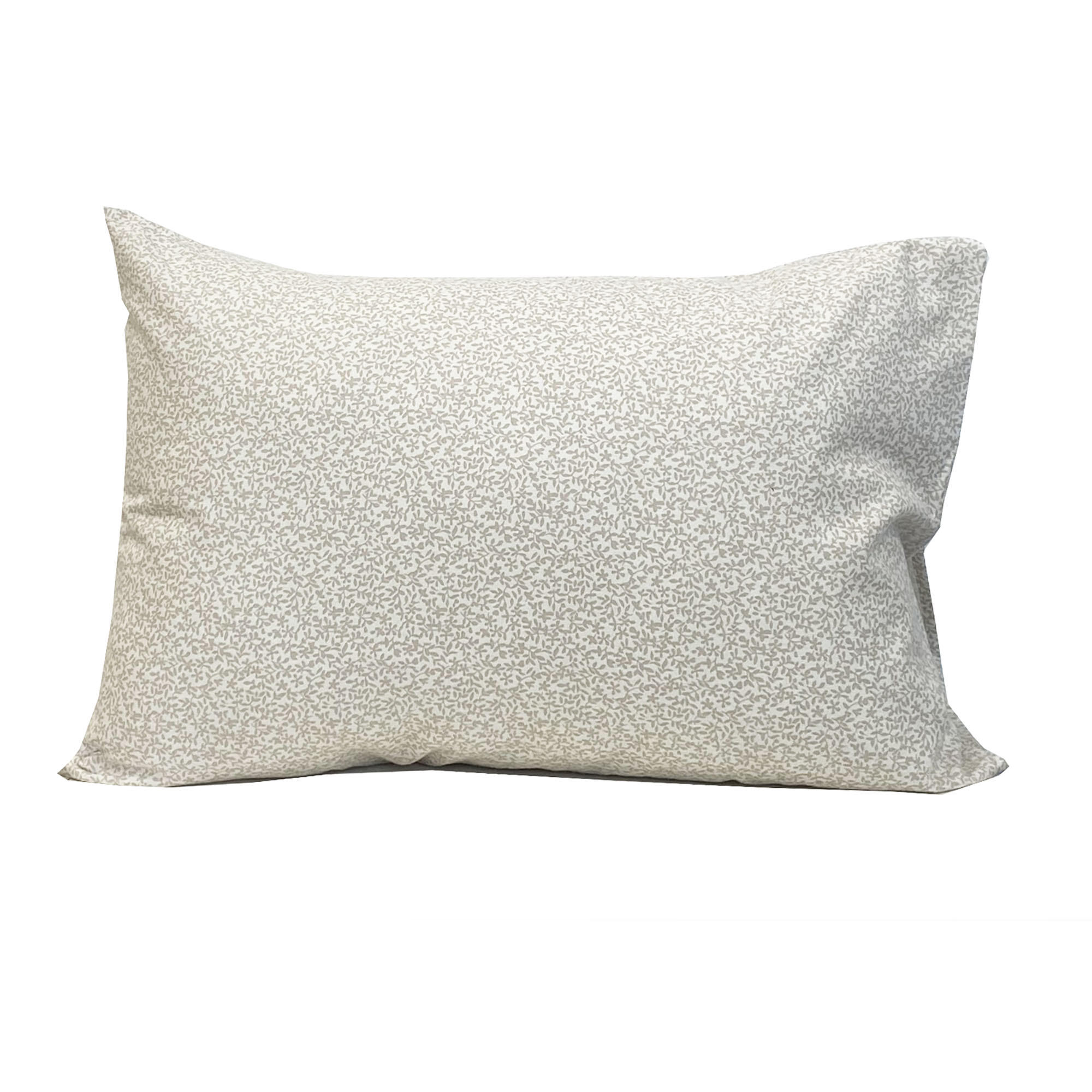 Funda de almohada franela algodón 80 hilos beige 50 x 75 cm