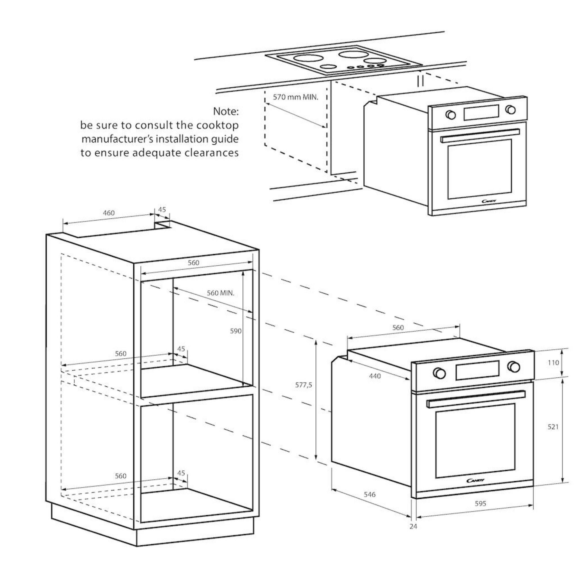 Horno CANDY Idea FIDC B502 multifunción 65 litros Manual blanco Clase A - 21