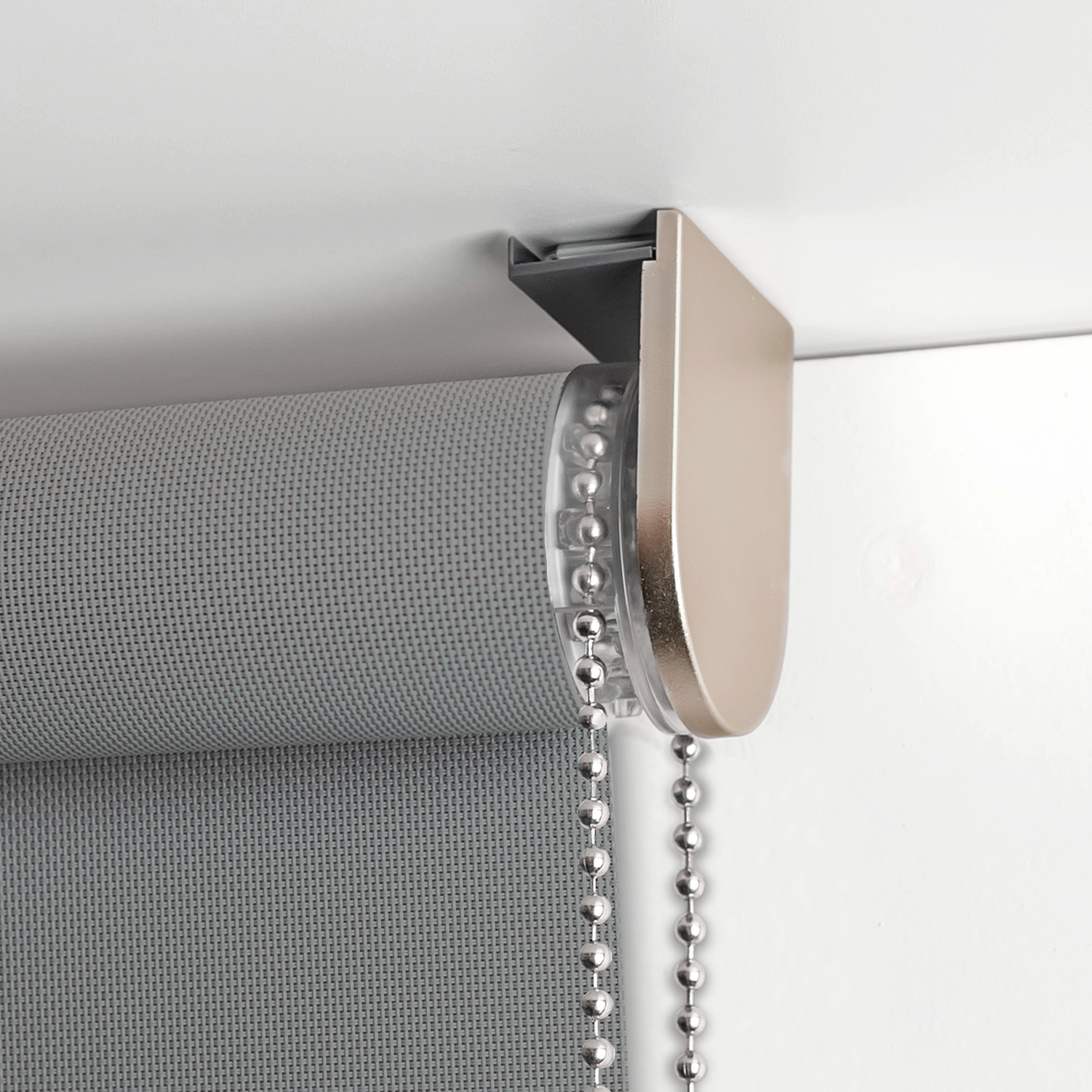 Estor enrollable screen 10% térmico con cadena Salsa poliéster liso gris granite INSPIRE de 120x250cm - 6