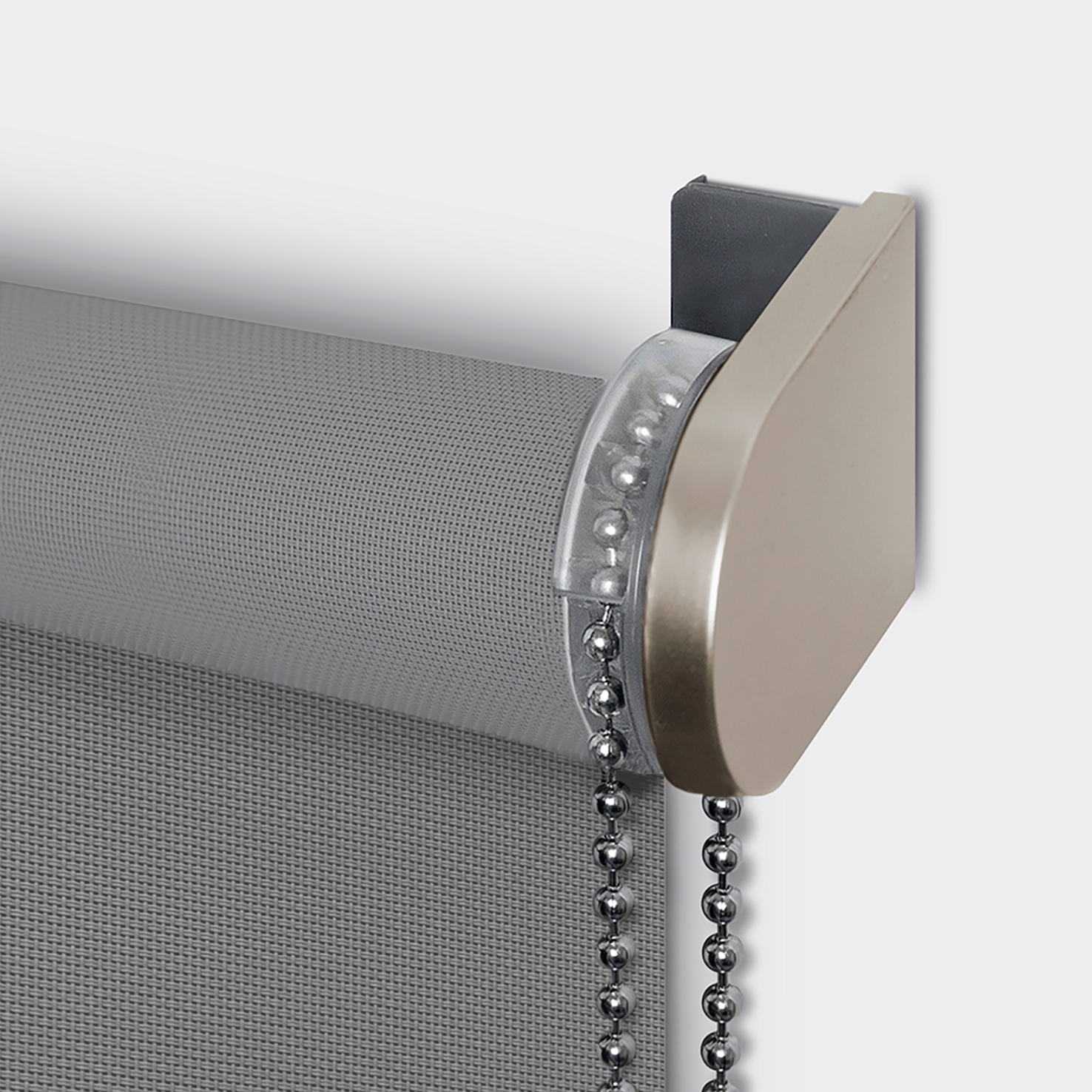 Estor enrollable screen 10% térmico con cadena Salsa poliéster liso gris granite INSPIRE de 120x250cm - 7