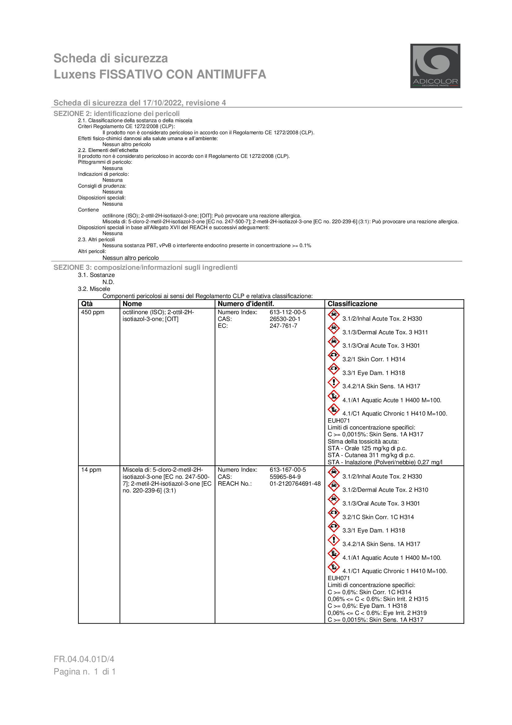 Fissativo per pittura su cartongesso LUXENS antimuffa base acqua, antimuffa 1 L 1 Kg - 8