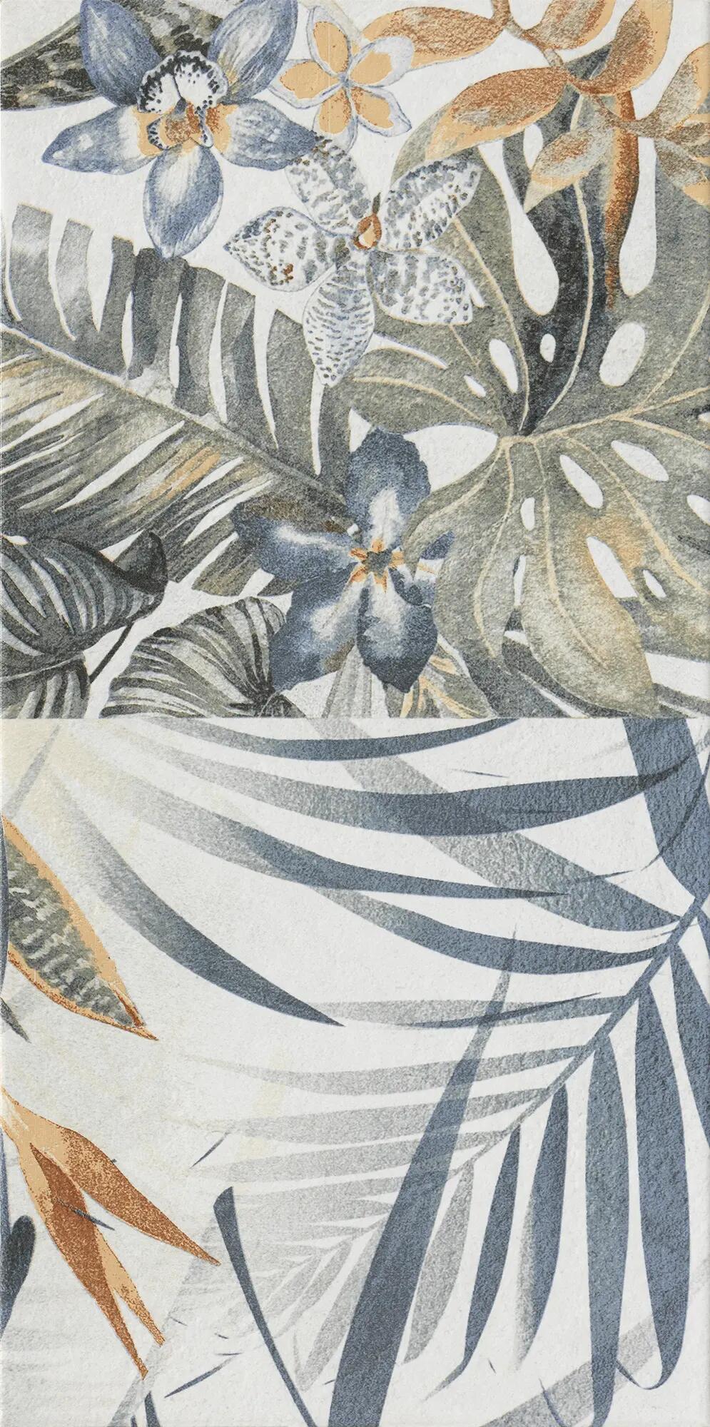 Piastrella da rivestimento interno in maiolica 26.1 x 52.2 cm smaltato multicolore opaco Emotion decoro Tropical traffico medio forte (pei 3/5) Sp. 6.4 mm 2.18 mq - 10