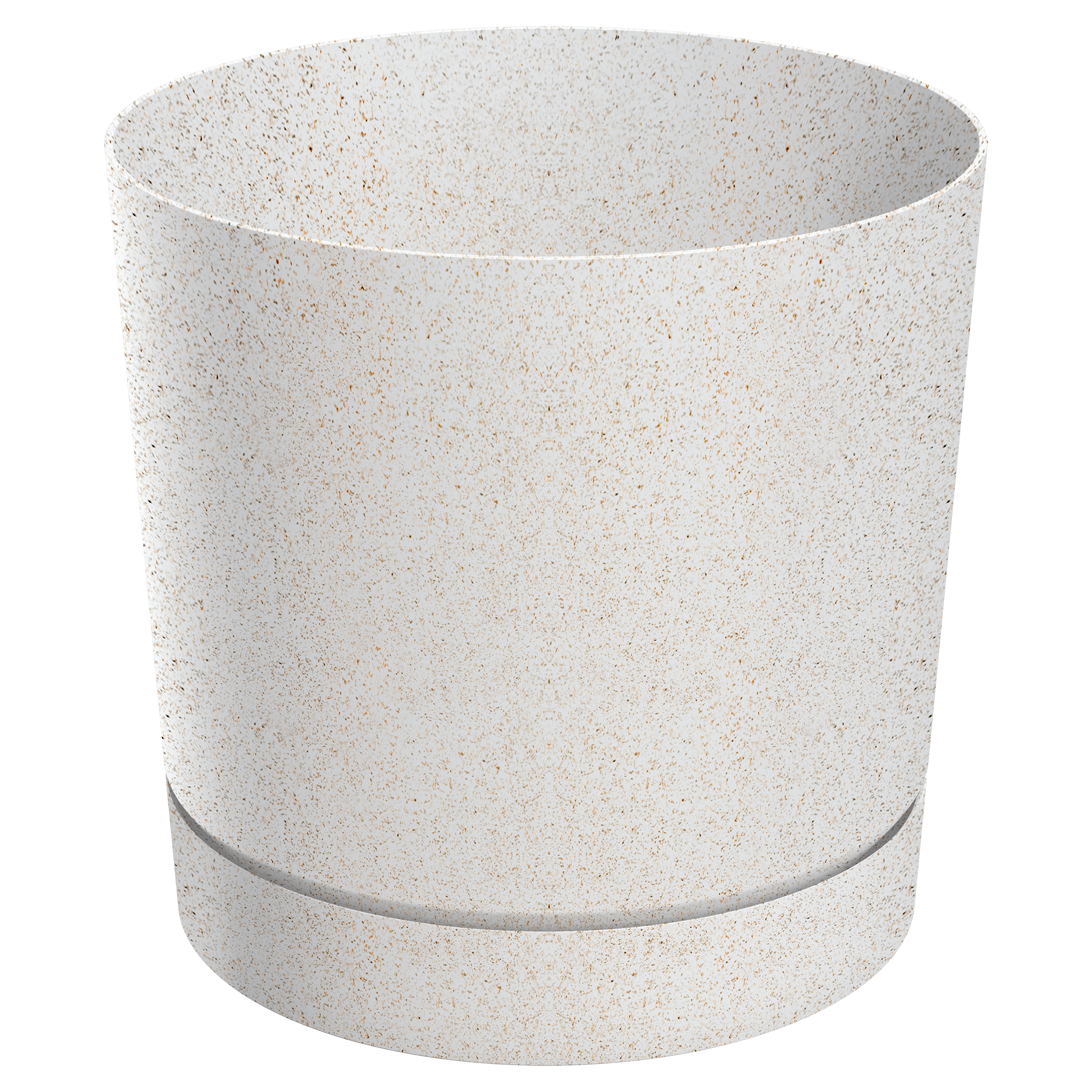 Doniczka Tubo 20cm biała ziarnisty efekt Prosperplast