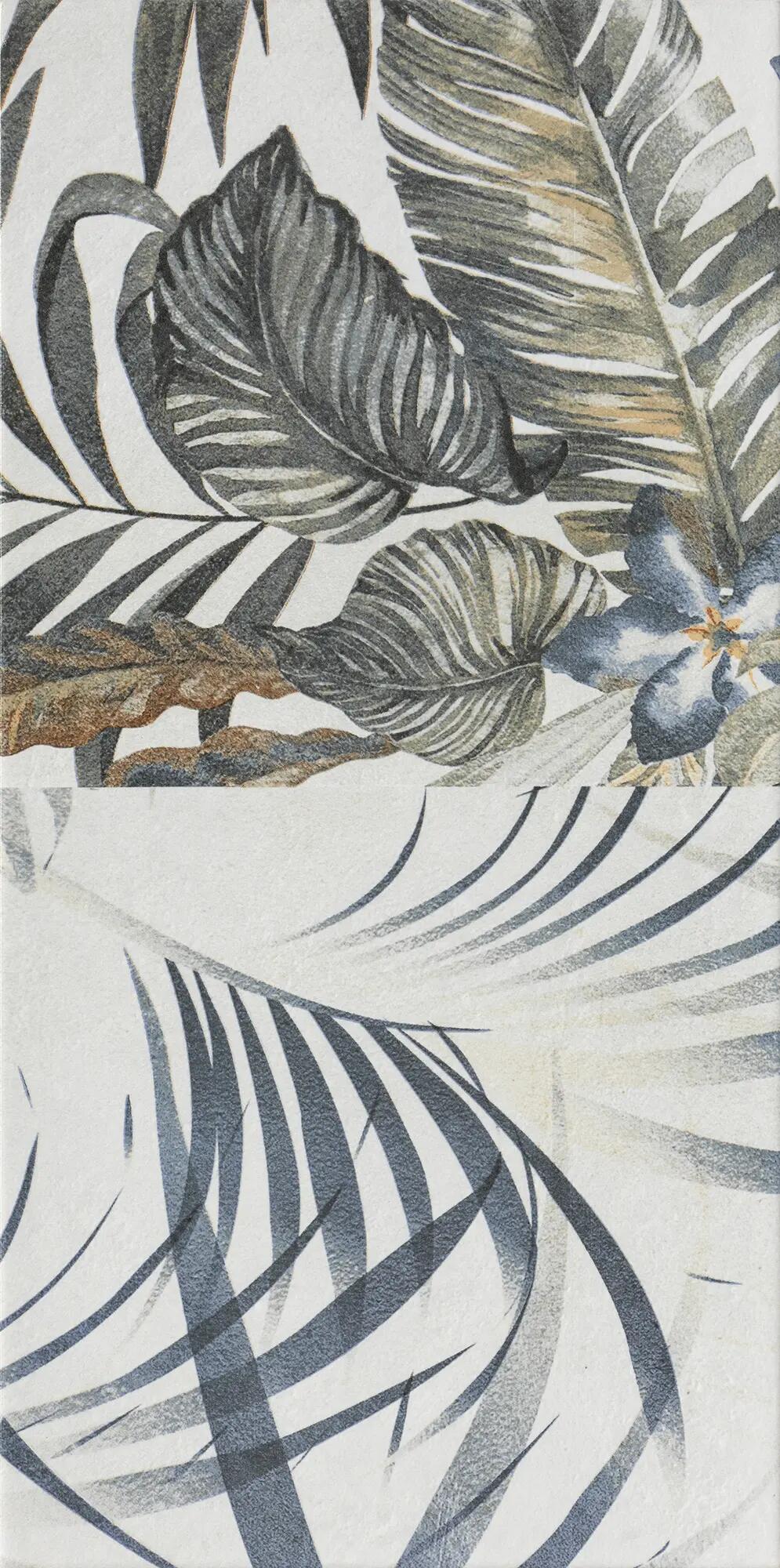 Piastrella da rivestimento interno in maiolica 26.1 x 52.2 cm smaltato multicolore opaco Emotion decoro Tropical traffico medio forte (pei 3/5) Sp. 6.4 mm 2.18 mq - 5