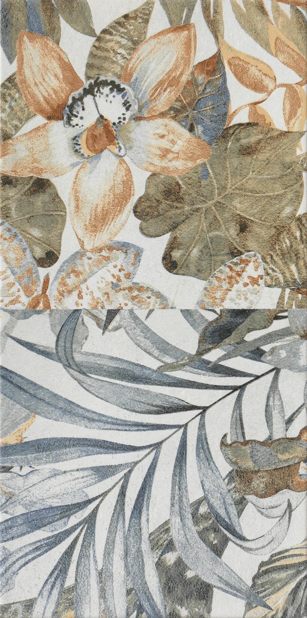 Piastrella da rivestimento interno in maiolica 26.1 x 52.2 cm smaltato multicolore opaco Emotion decoro Tropical traffico medio forte (pei 3/5) Sp. 6.4 mm 2.18 mq - 4
