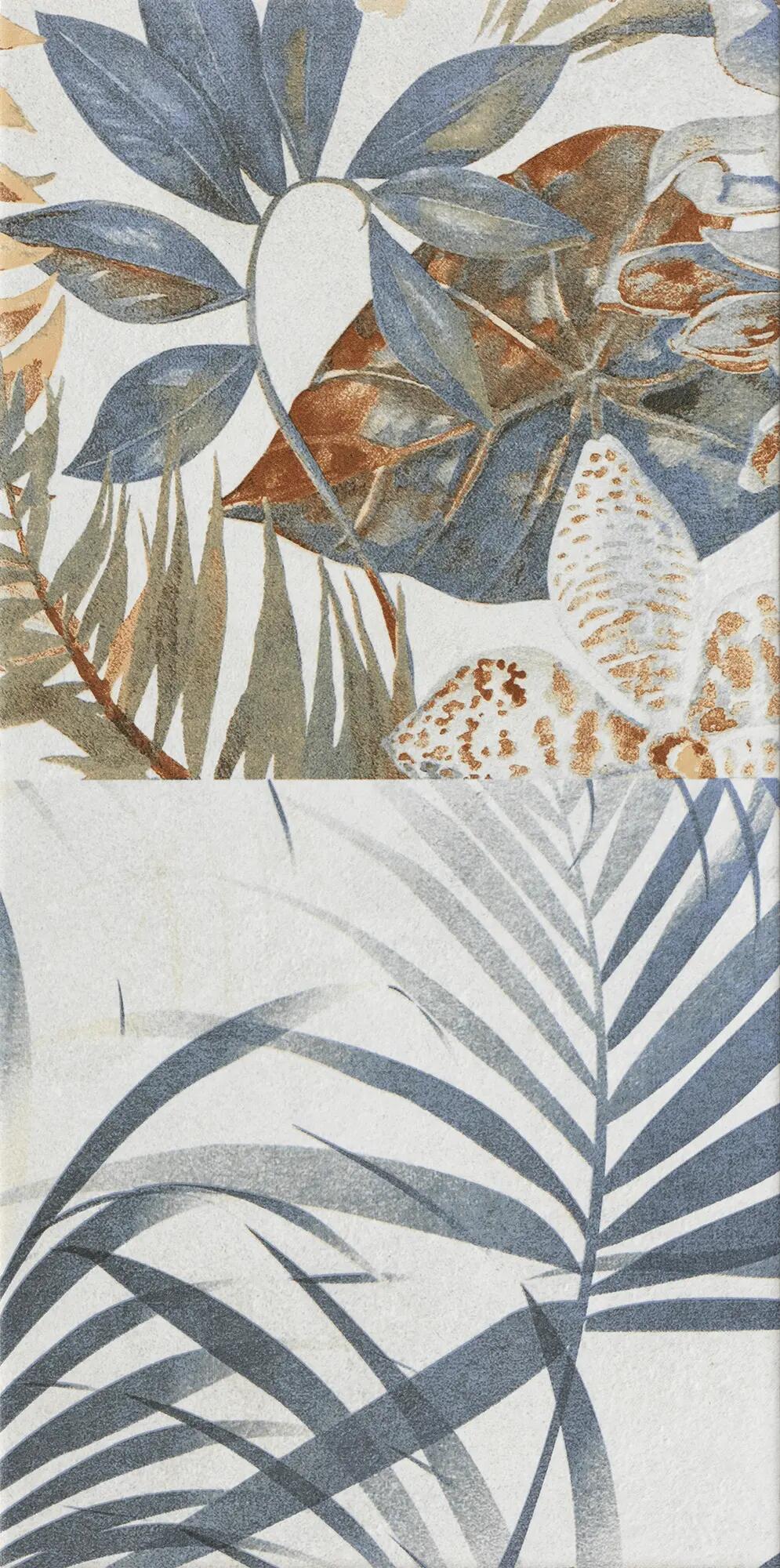 Piastrella da rivestimento interno in maiolica 26.1 x 52.2 cm smaltato multicolore opaco Emotion decoro Tropical traffico medio forte (pei 3/5) Sp. 6.4 mm 2.18 mq - 3