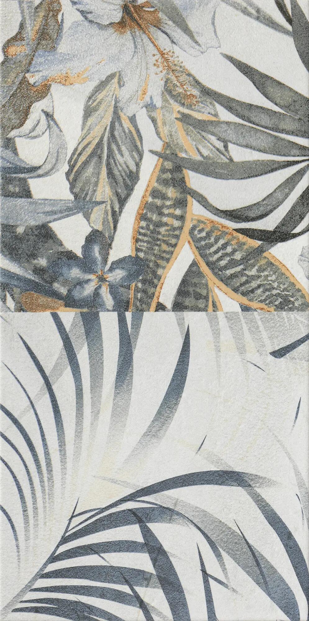 Piastrella da rivestimento interno in maiolica 26.1 x 52.2 cm smaltato multicolore opaco Emotion decoro Tropical traffico medio forte (pei 3/5) Sp. 6.4 mm 2.18 mq - 2