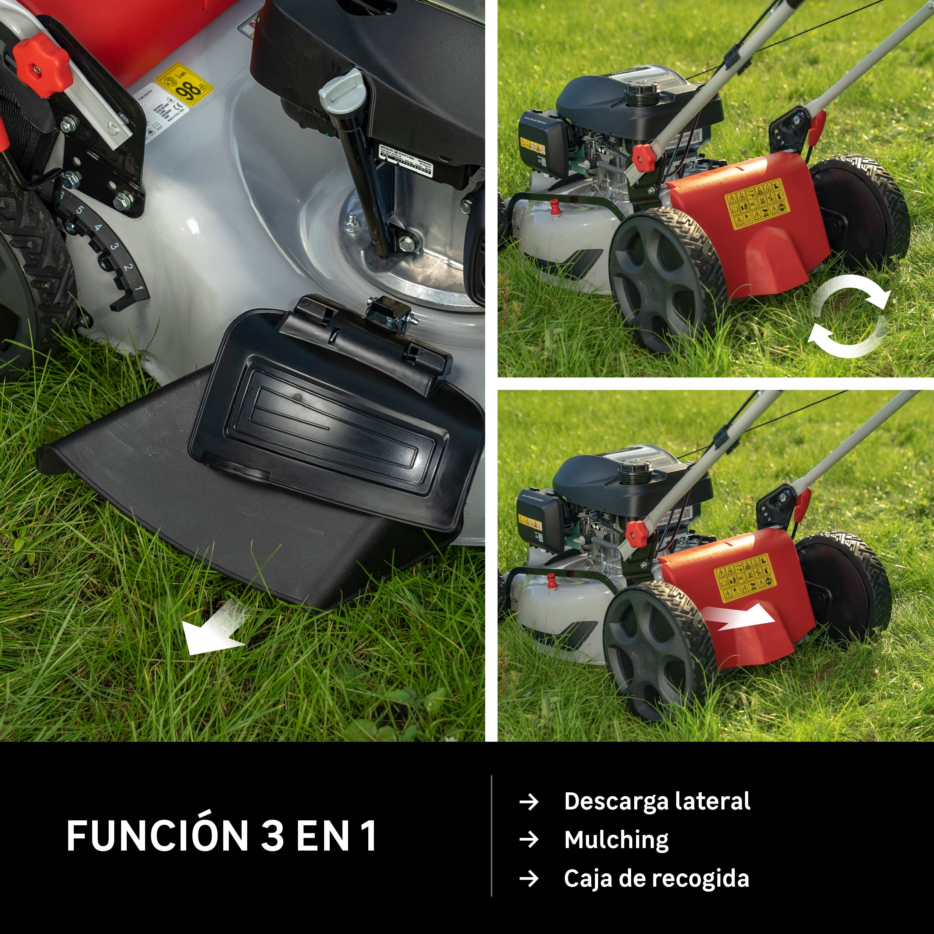 Cortacésped gasolina STERWINS PLM1-51H170.6 167cc 51 cm ancho de corte autopropulsado - 3