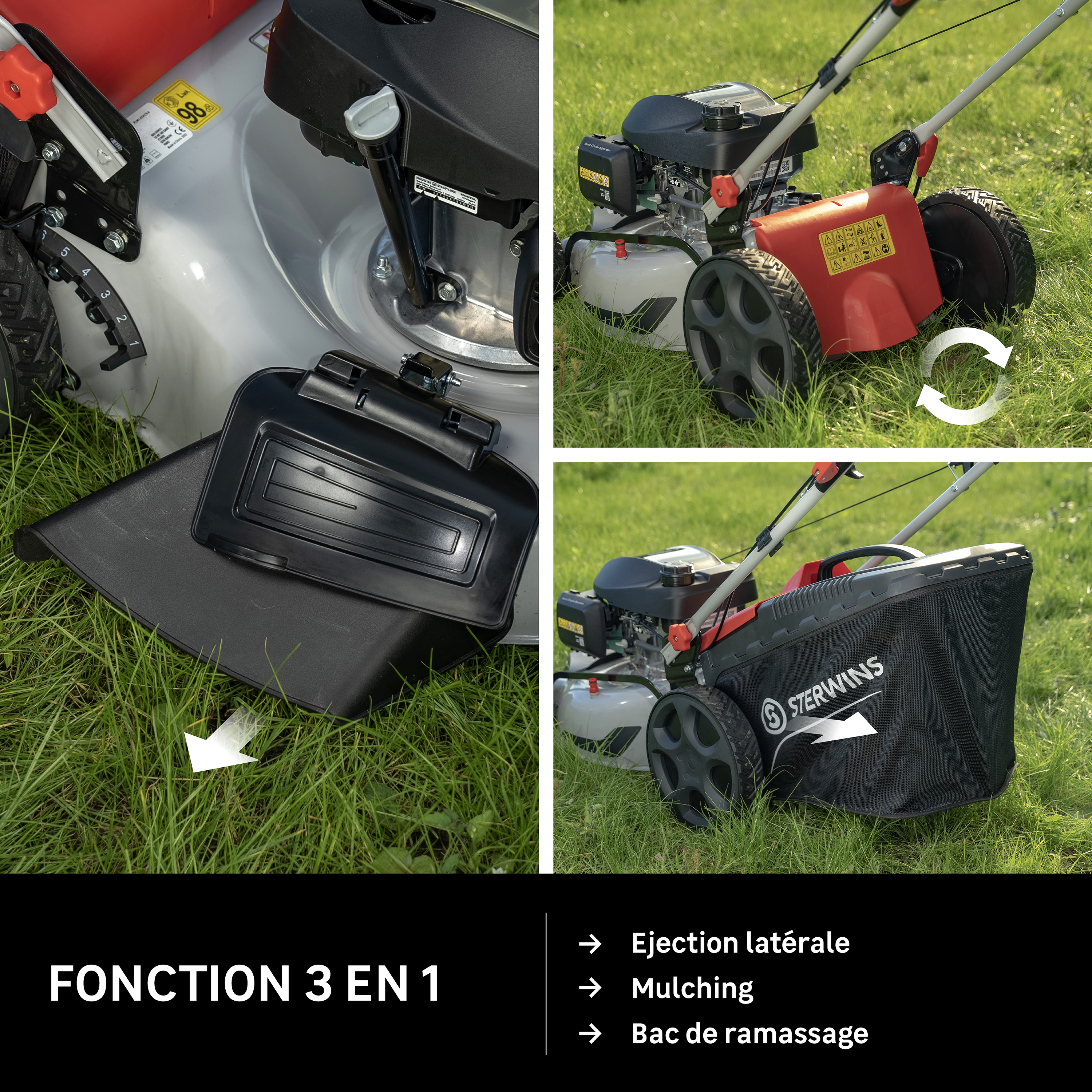 Tondeuse thermique STERWINS , 167 cm³, l.51 cm - 3
