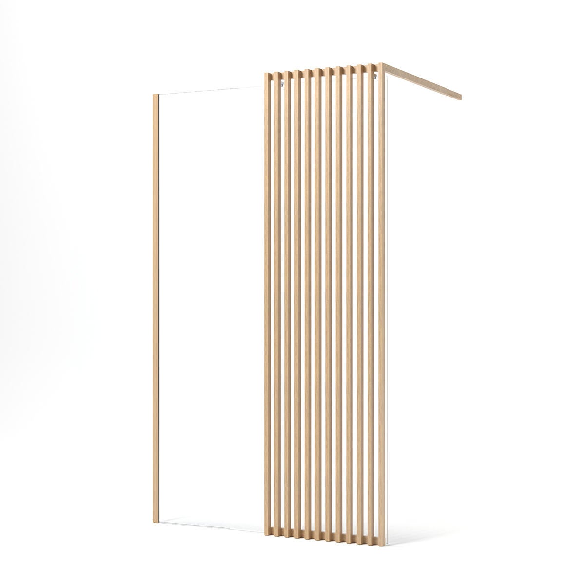 Paroi de douche à l'italienne verre transparent l.120 cm, Ep.8mm effet bois Lumi - 2