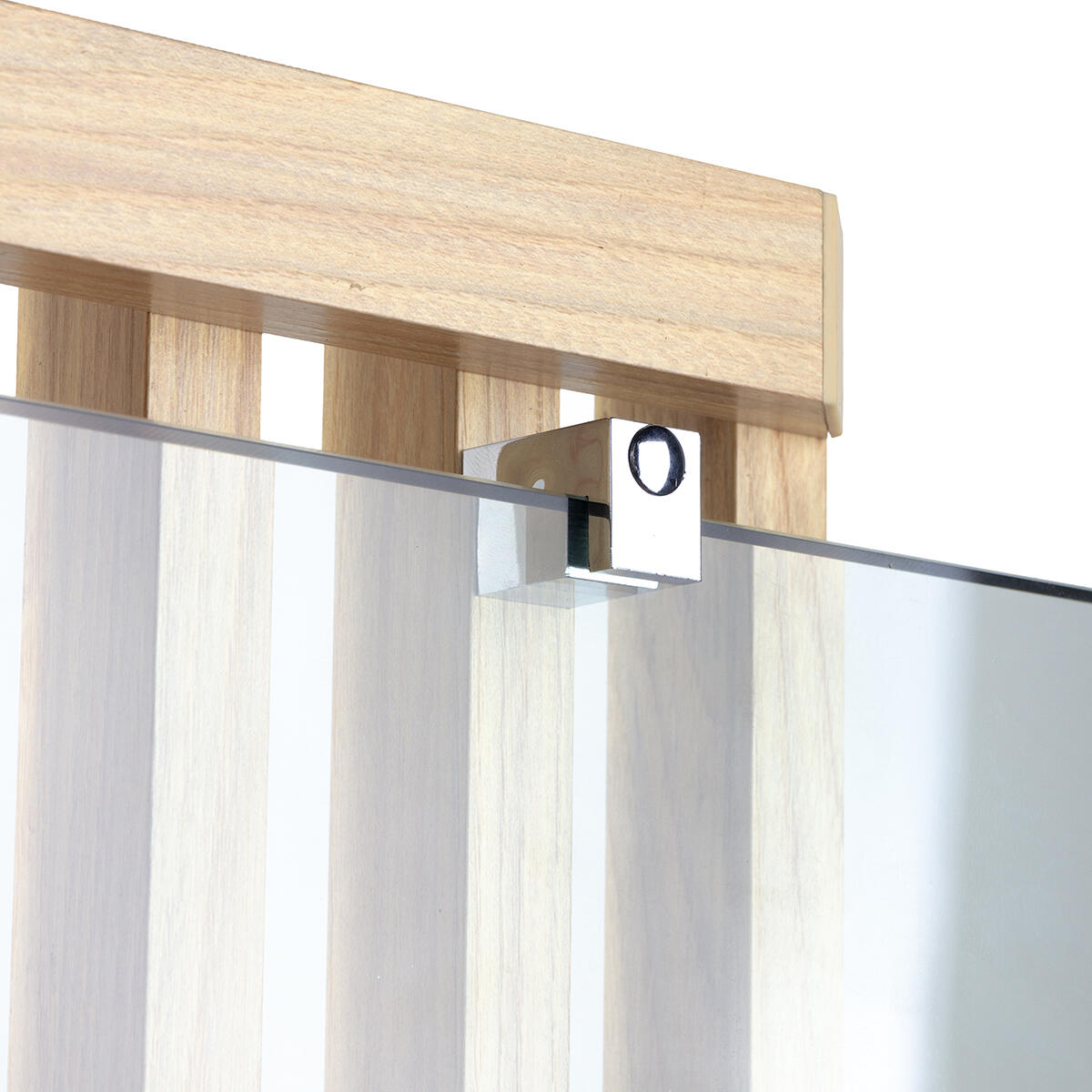 Paroi de douche à l'italienne verre transparent l.120 cm, Ep.8mm effet bois Lumi - 4