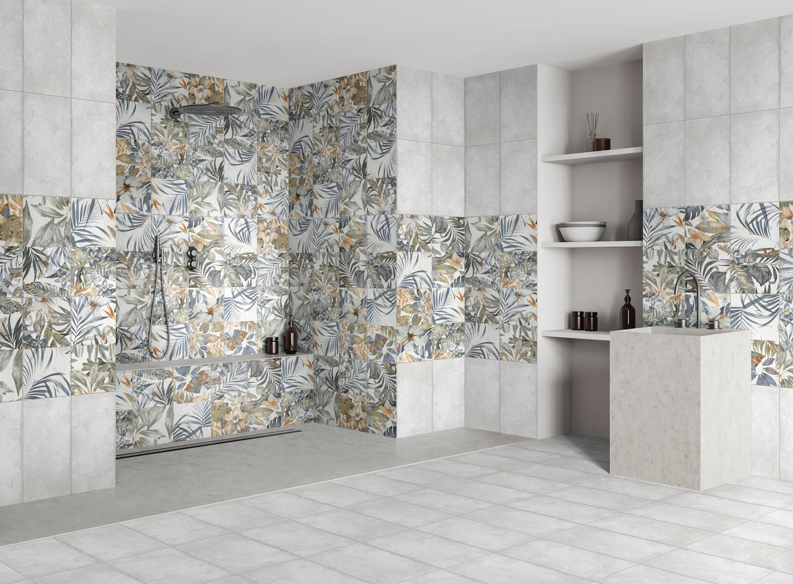 Piastrella da rivestimento interno in maiolica 26.1 x 52.2 cm smaltato grigio opaco Emotion traffico medio forte (pei 3/5) Sp. 6.4 mm 2.18 mq - 3