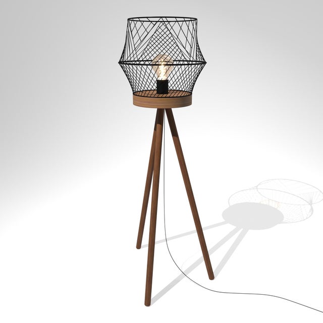 Lampada da terra Kanel H 114 cm, E27 INSPIRE