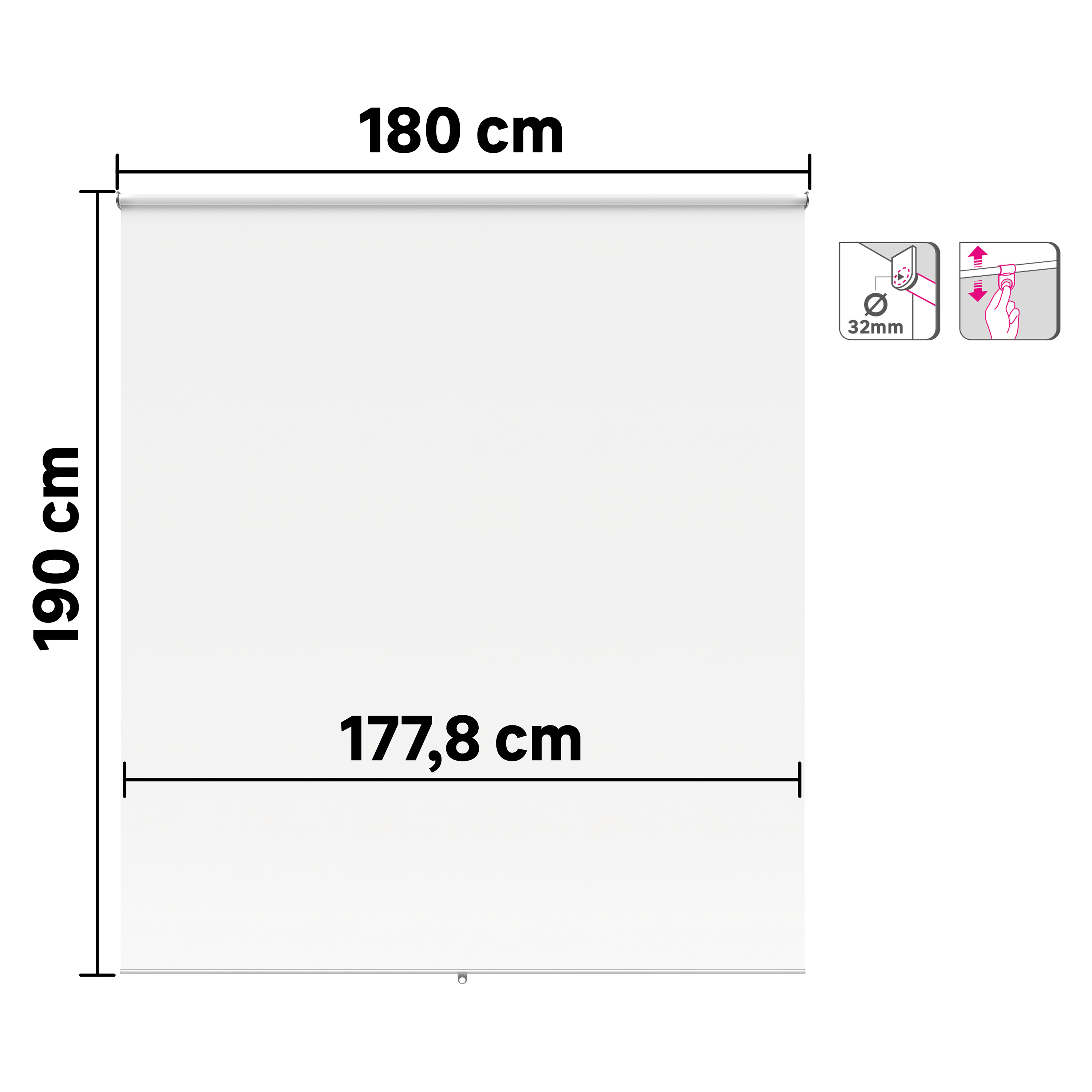 Tenda a rullo filtrante cordless INSPIRE Samba bianco 180x190 cm - 7