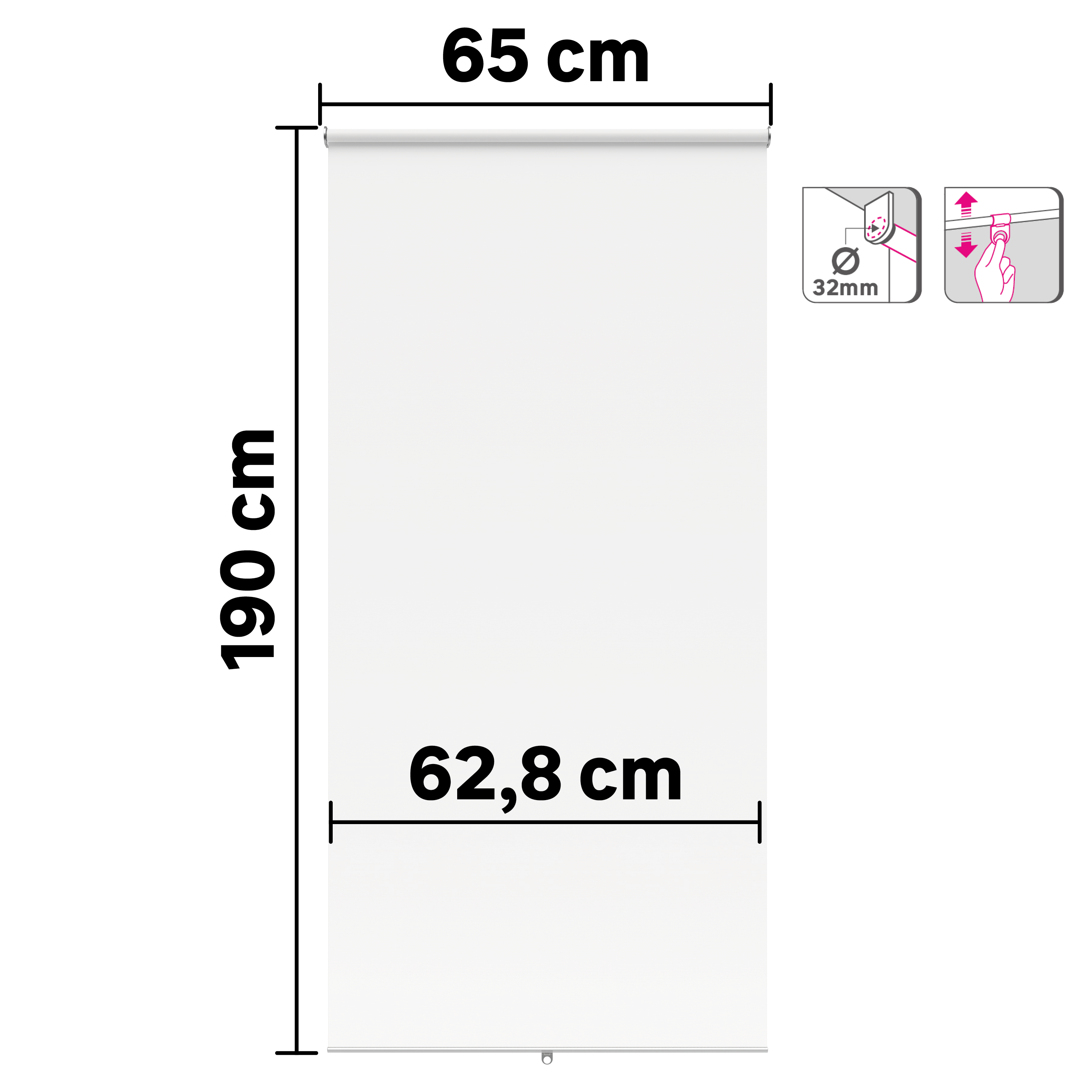 Tenda a rullo filtrante cordless INSPIRE Samba bianco 65x190 cm - 8
