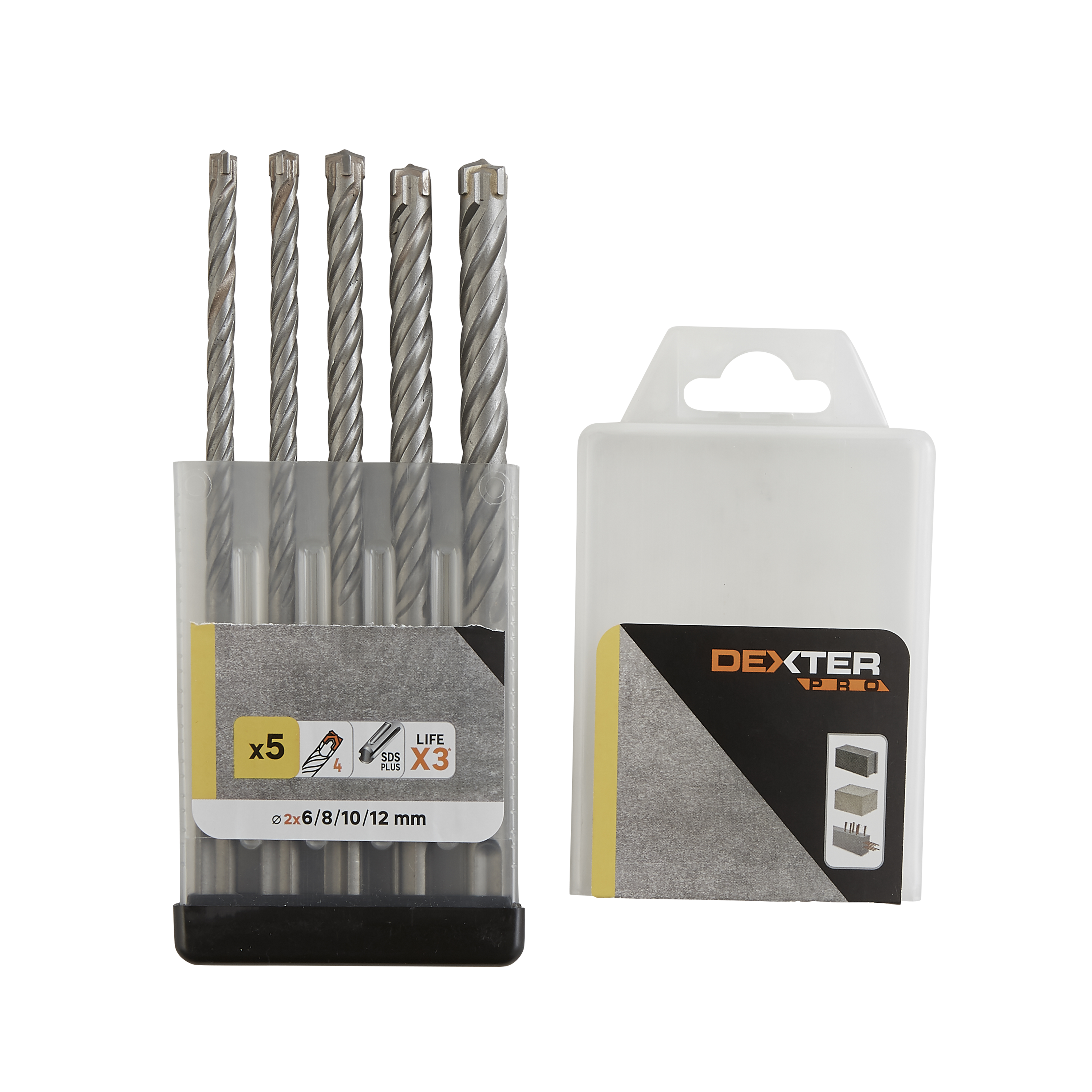 Estojo 5 brocas betão SDSDexter Pro - 3