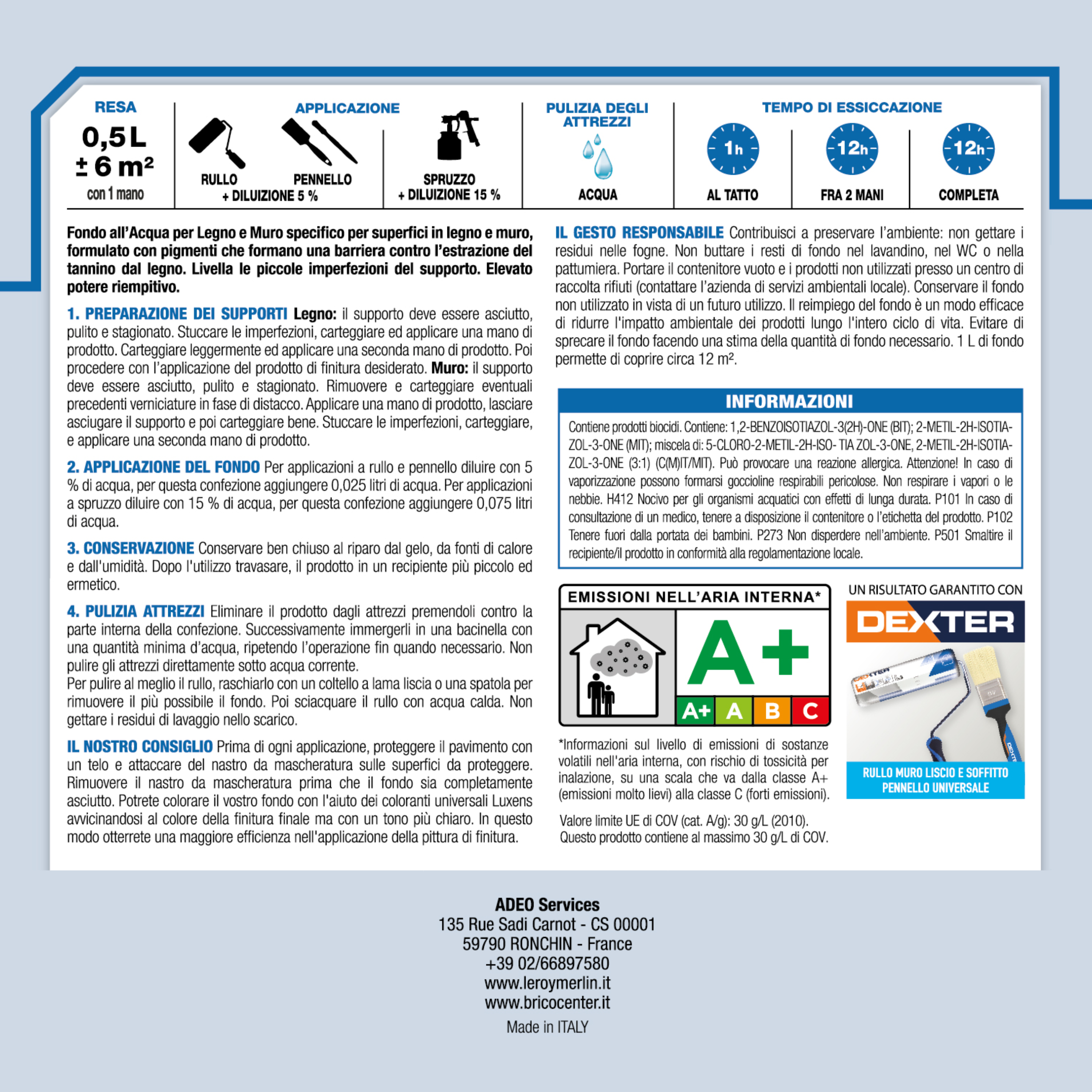 Fondo per cartongesso all'acqua LUXENS 0.5 L - 5