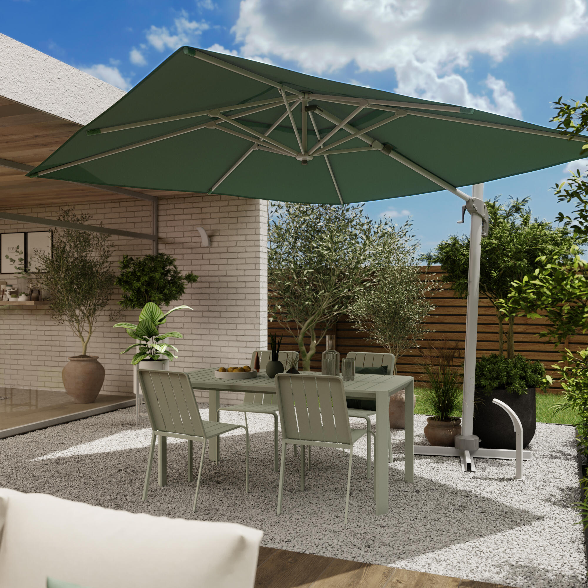 Chaise de jardin NATERIAL Idaho en aluminium vert - 5