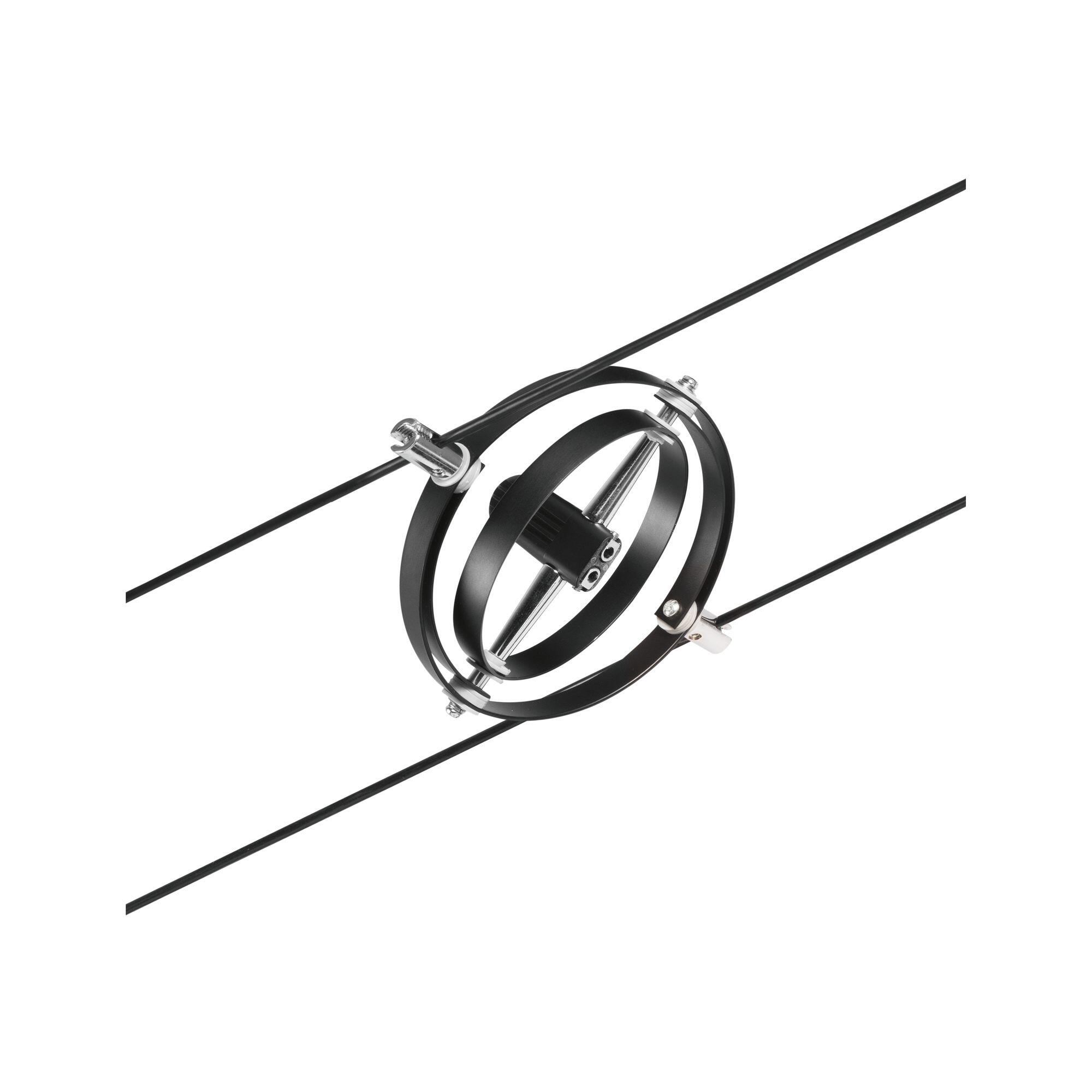 Spot Cardan individuel sur câble GU5.3 max 10W noir mat/chrome PAULMANN - 4