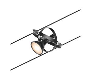 Spot à Câble Paulmann Cardan - GU5.3 12V Max 10W - Chrome Mat - Pour Systèmes Câbles Modulables